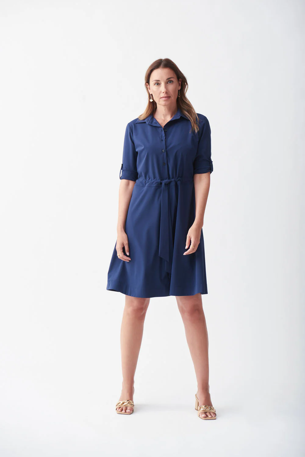Joseph Ribkoff Navy Blue Fit & Flare Dress Style 221112