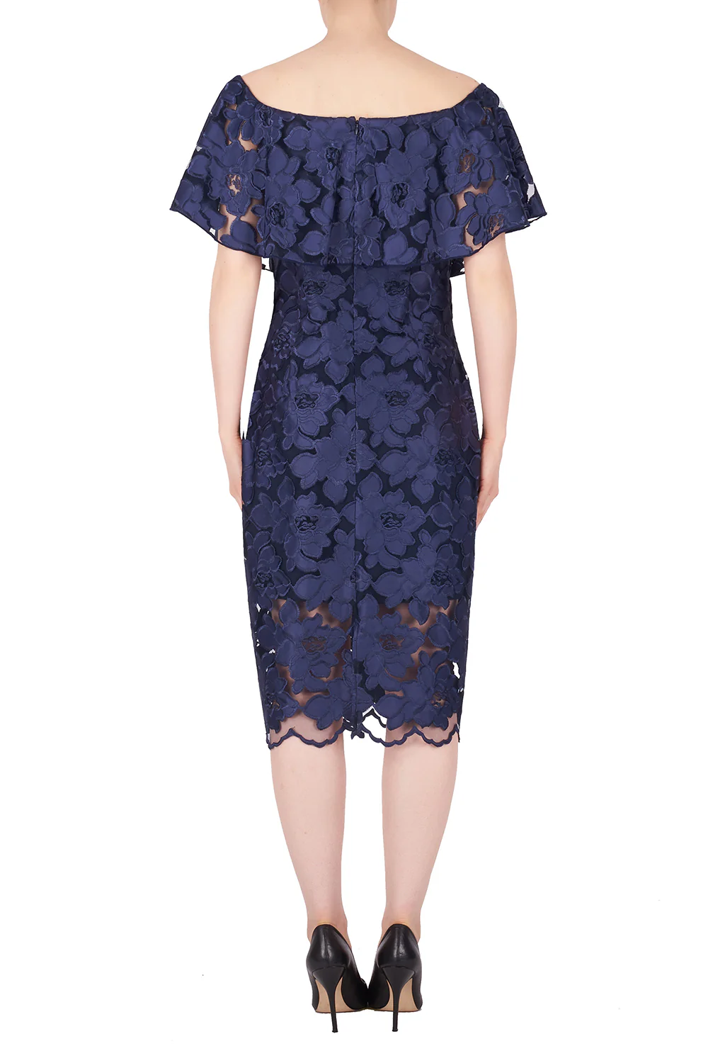 Joseph Ribkoff Navy Dress Style 191492 - Image 2