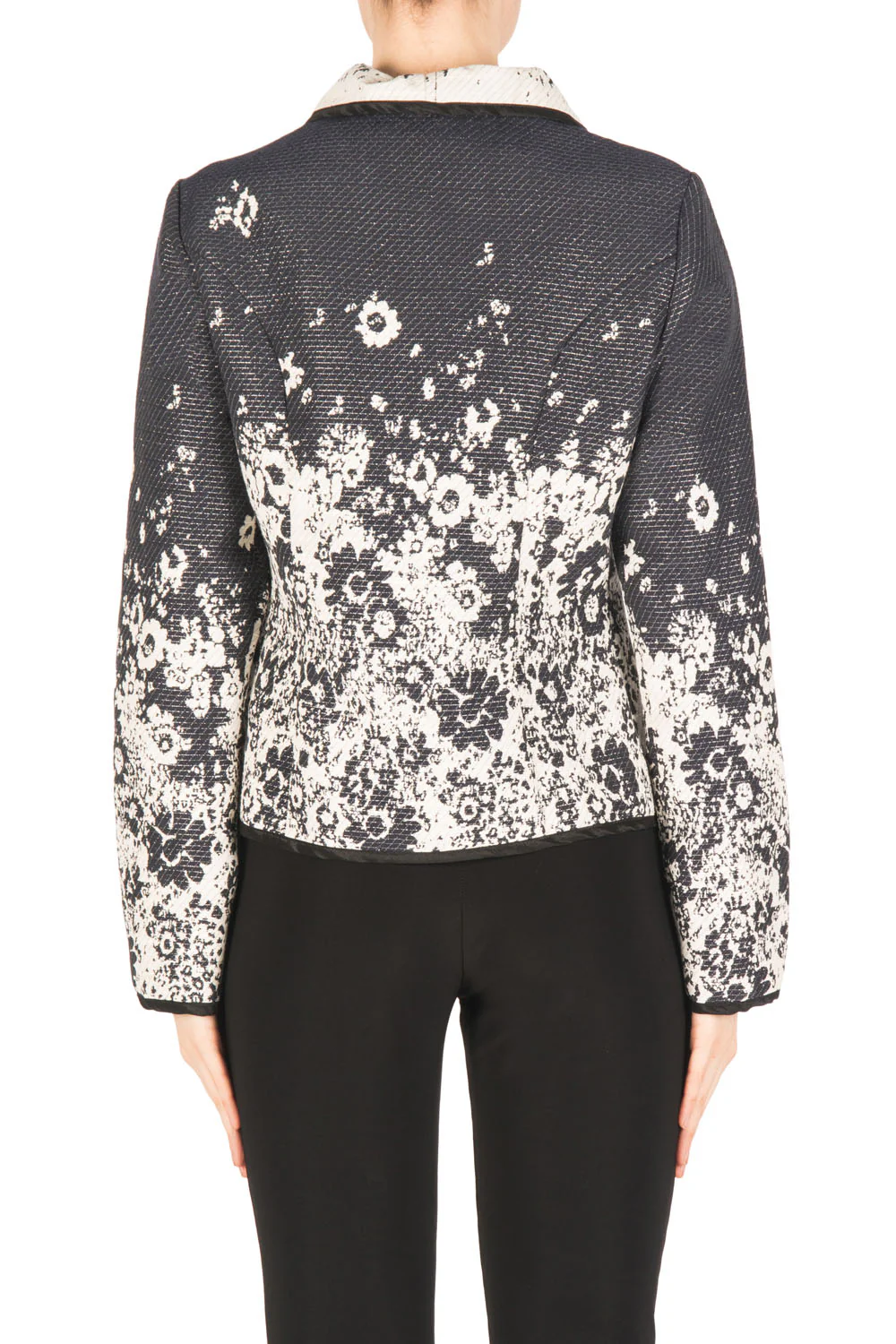 Joseph Ribkoff Navy/Ivory/Black Jacket Style 183599 - Image 2
