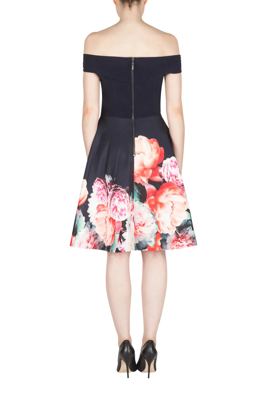 Joseph Ribkoff Navy/Multi/Midnight Blue Dress Style 181799 - Image 2