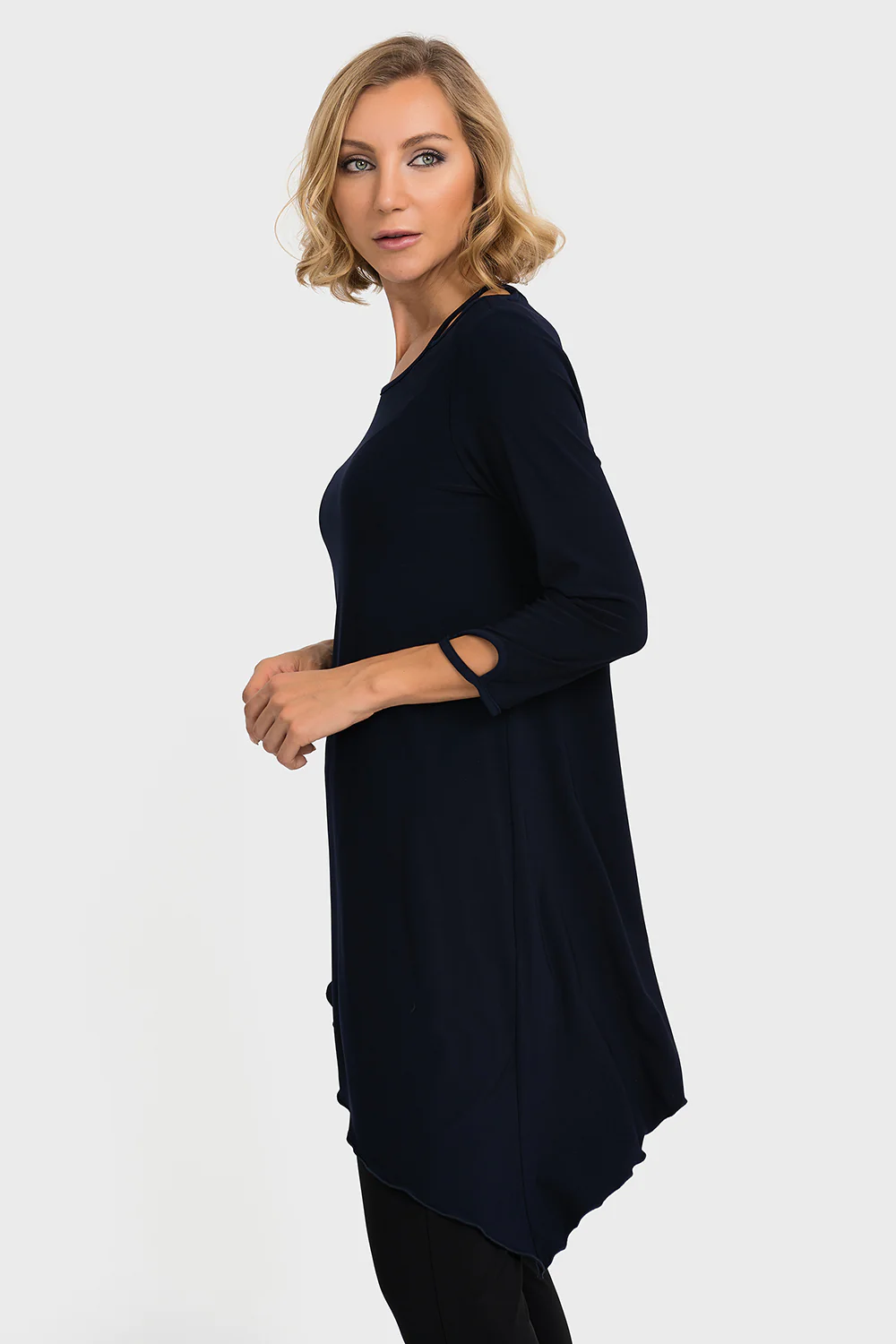 Joseph Ribkoff Navy Tunic Style 193077 - Image 2
