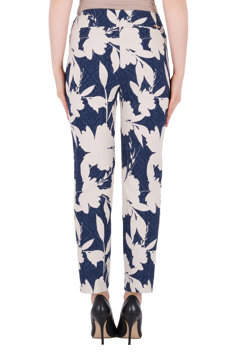 Joseph Ribkoff Blue/Beige Pants Style 191752 - Image 2