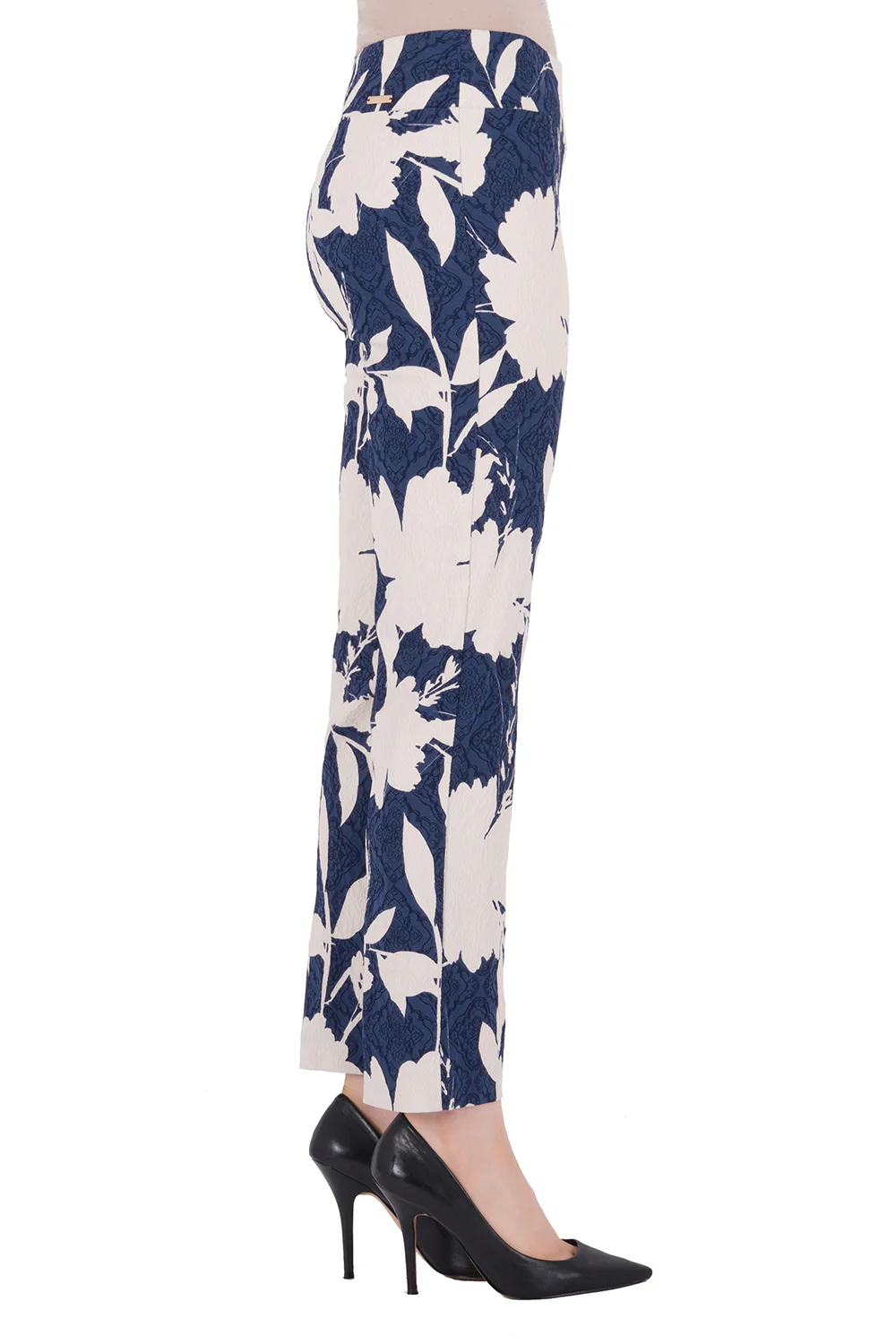 Joseph Ribkoff Blue/Beige Pants Style 191752 - Image 3