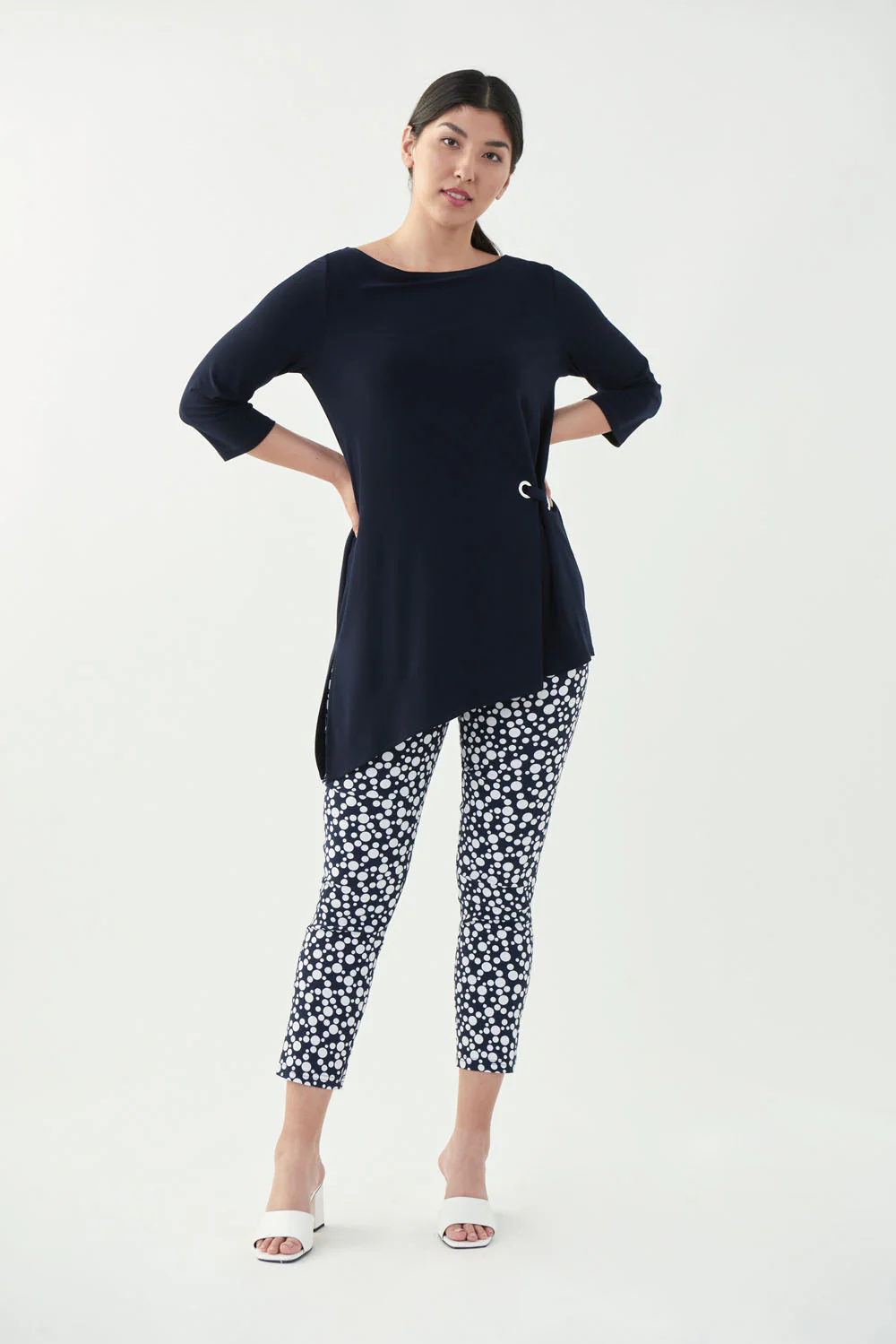 Joseph Ribkoff Navy/White Pants Style 221318