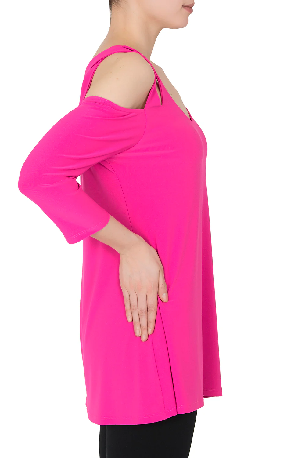 Joseph Ribkoff Neon Pink Tunic Style 192073 - Image 3
