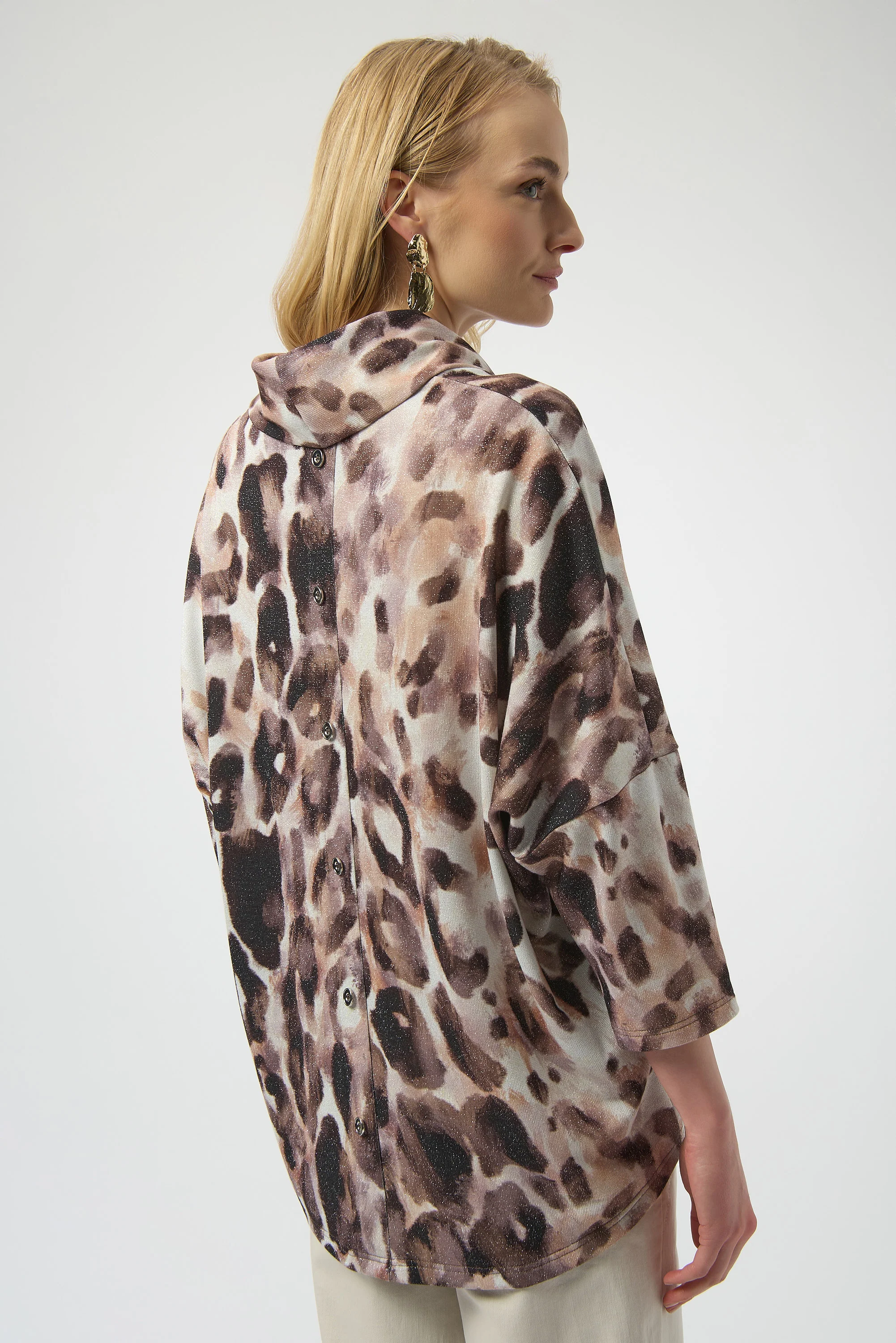 Joseph Ribkoff Off-White/Multi Animal Print Tunic Style 254033 - Image 2