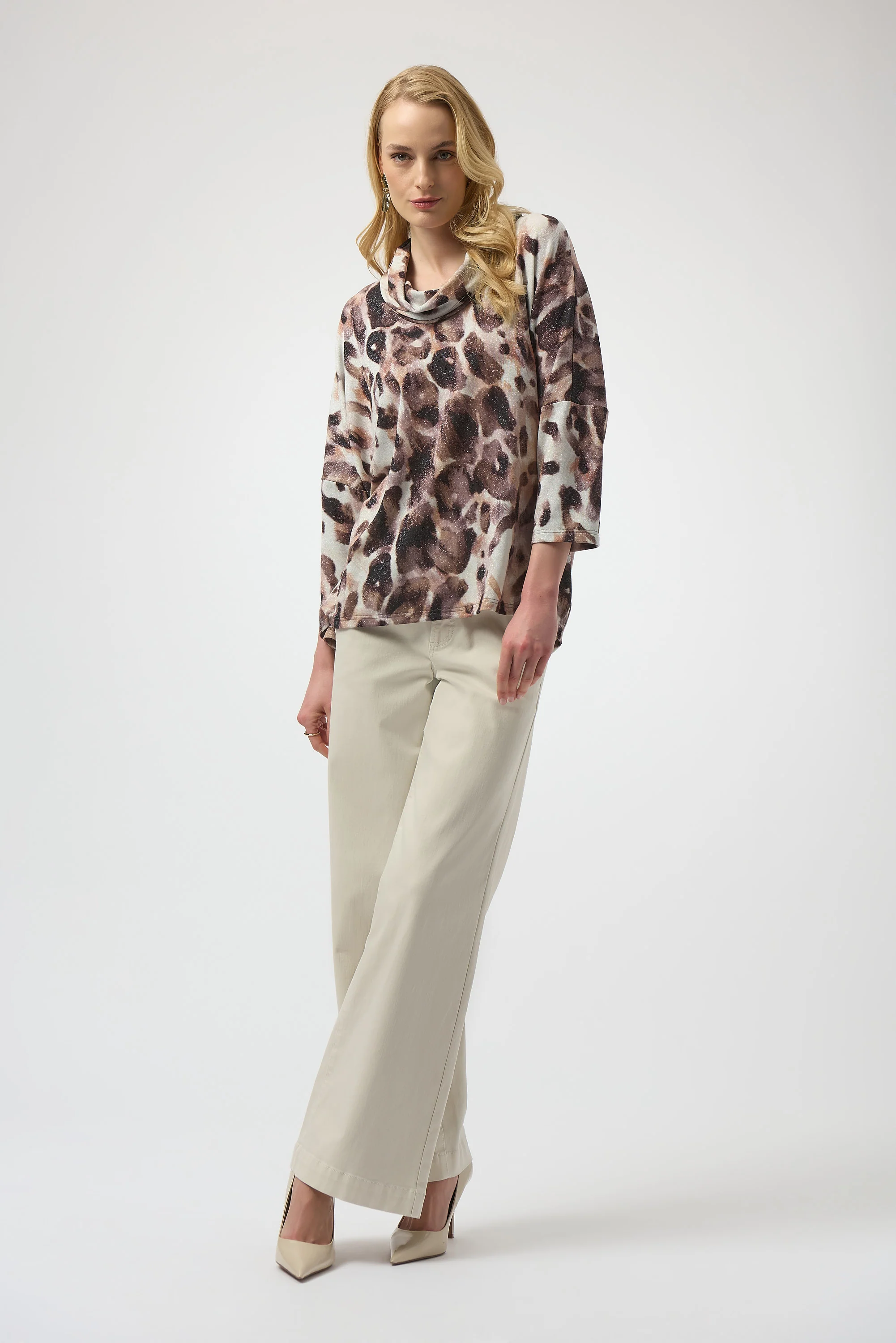 Joseph Ribkoff Off-White/Multi Animal Print Tunic Style 254033 - Image 3