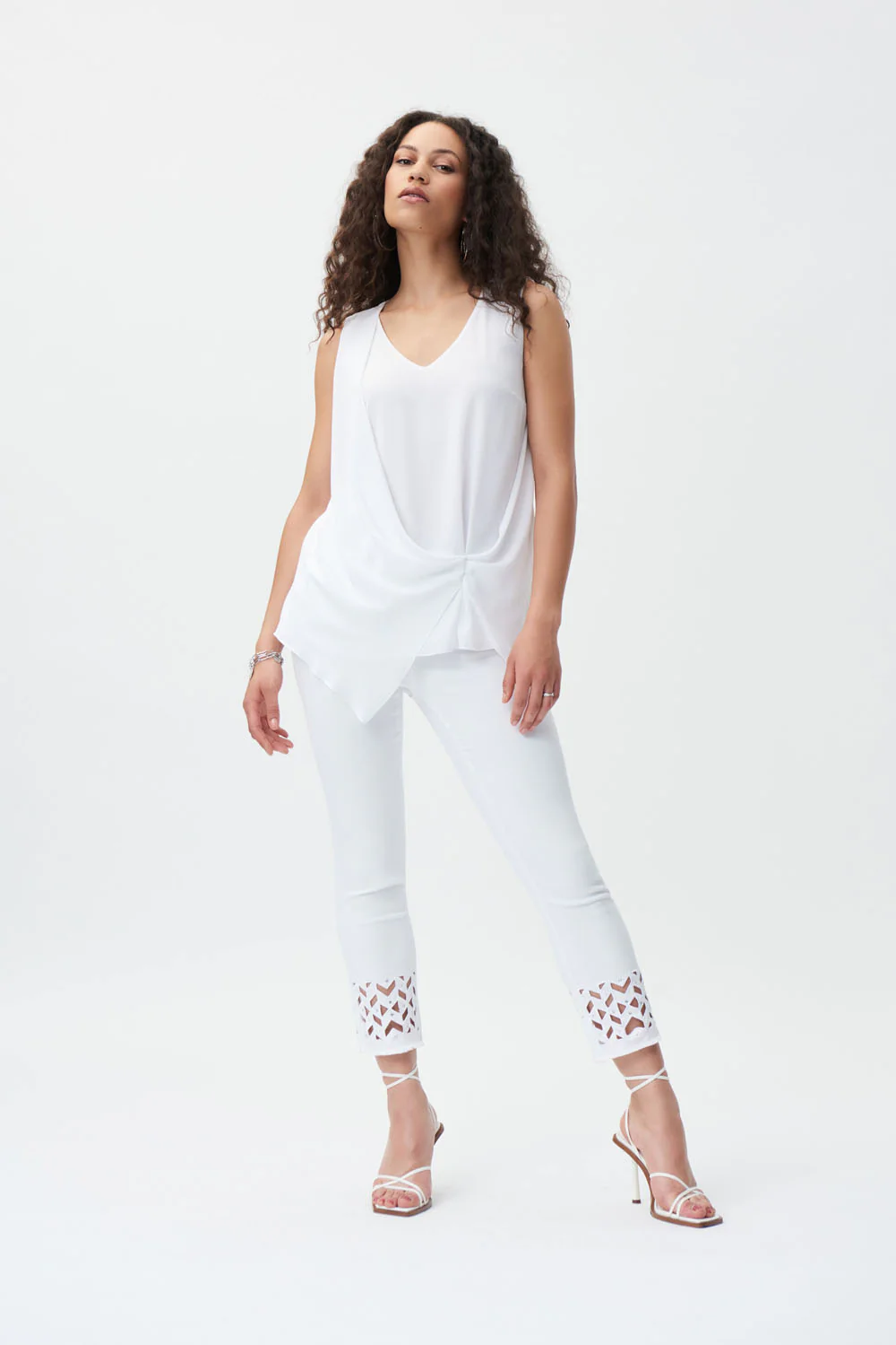 Joseph Ribkoff Off-White Sleeveless Top Style 231182 - Image 4