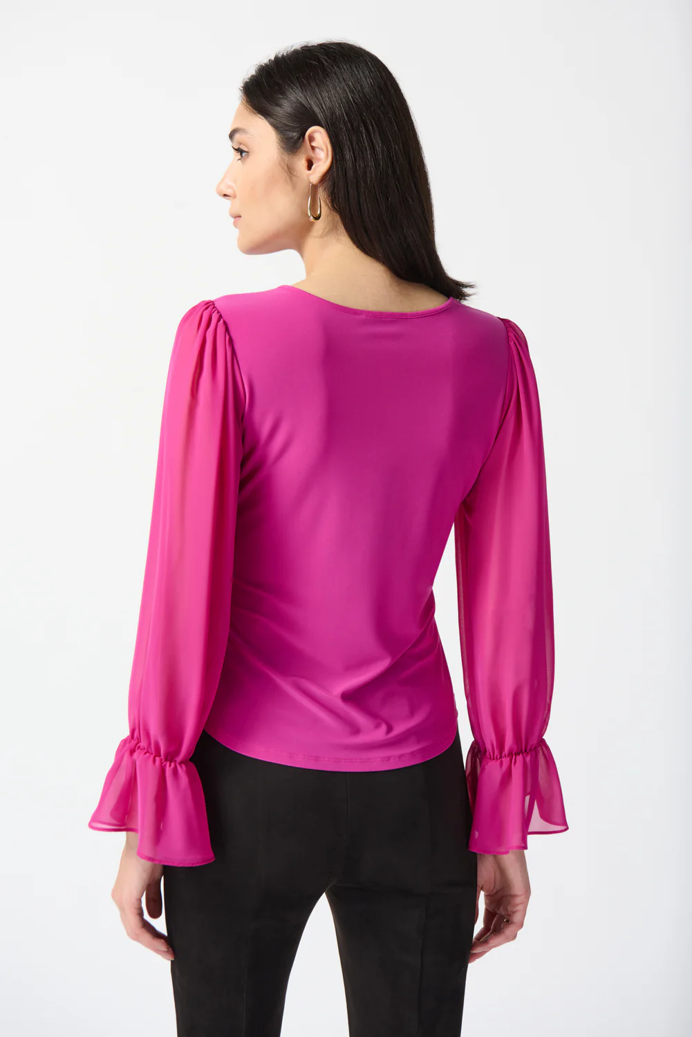 Joseph Ribkoff Opulence Ruffle Sleeve Top Style 233111 - Image 2