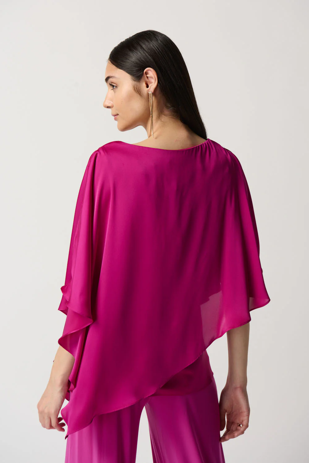 Joseph Ribkoff Opulence Satin Cape Top Style 233754 - Image 3
