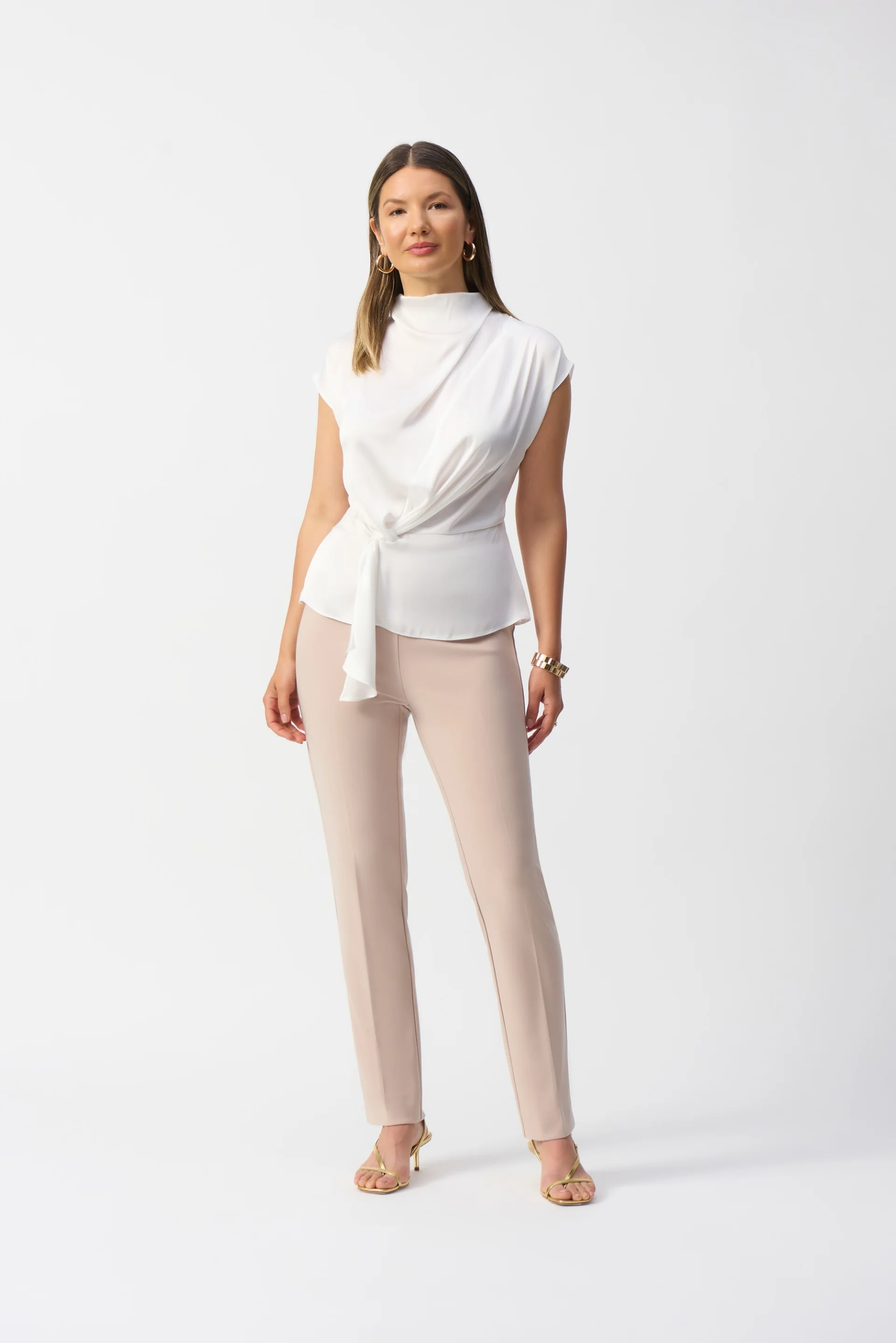 Joseph Ribkoff Parchment Classic Tailored Slim Pant Style 144092 - Image 4