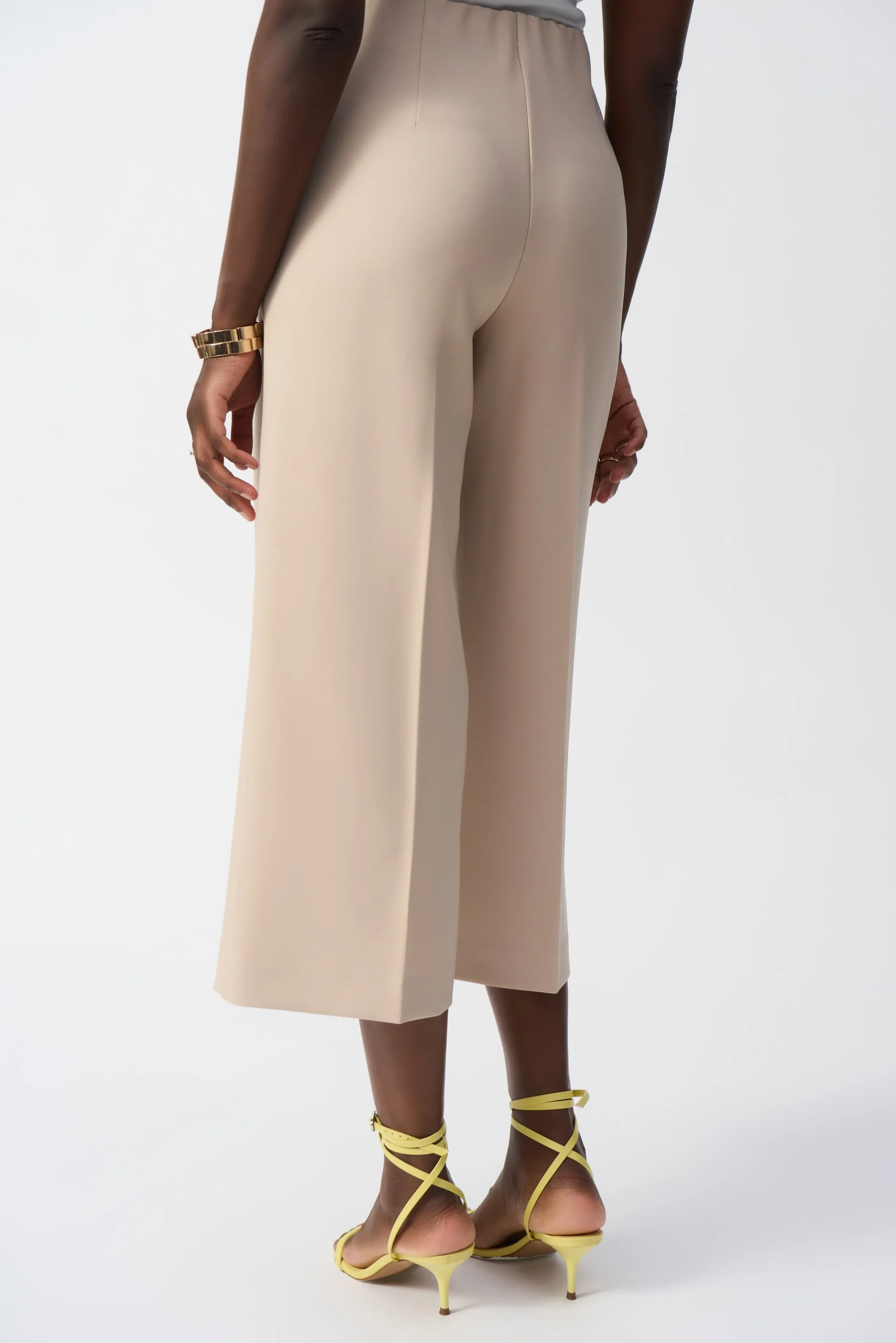 Joseph Ribkoff Parchment Lux Twill Pull-on Culotte Pants Style 251265 - Image 2