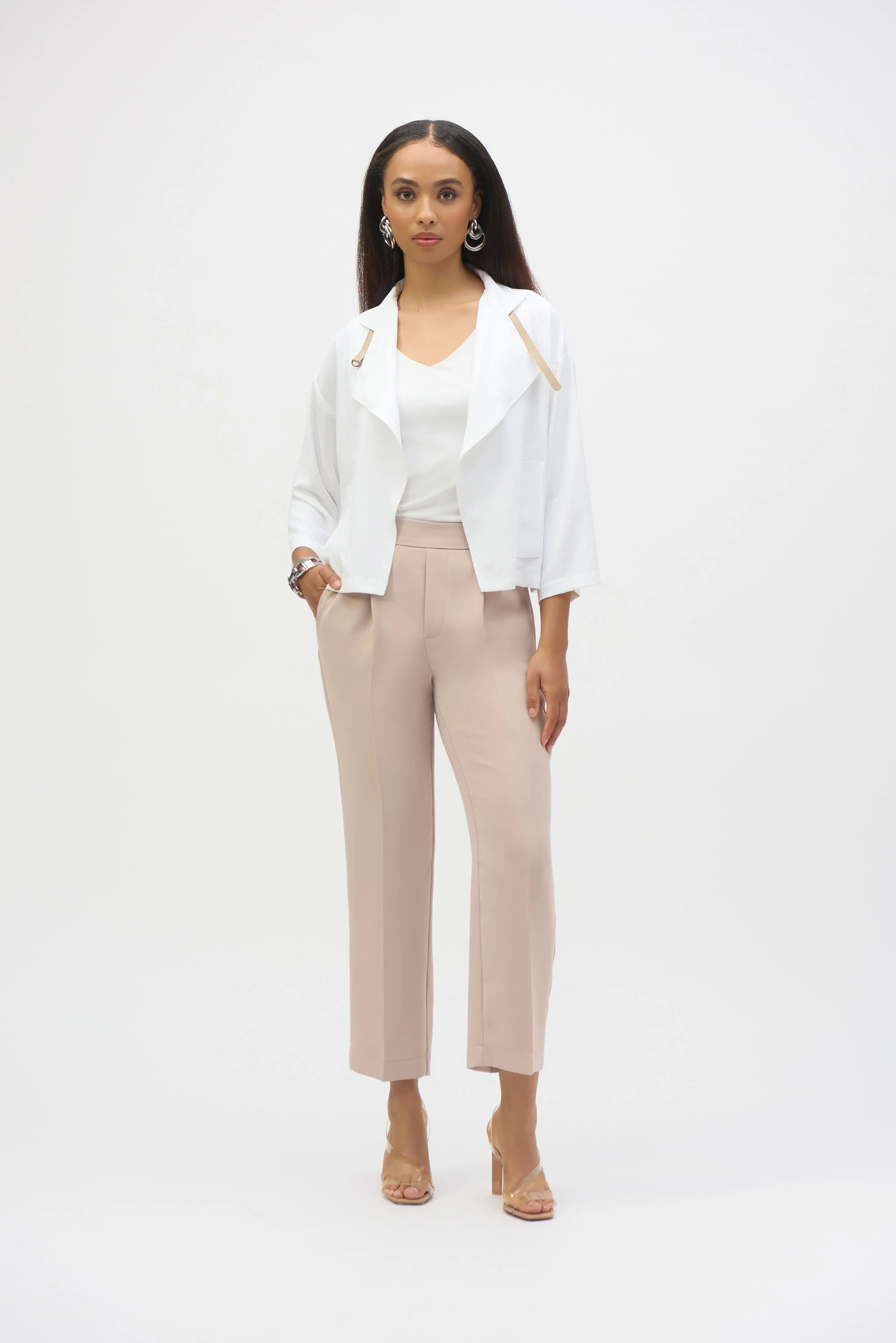 Joseph Ribkoff Parchment Straight Pull-On Pants Style 252048 - Image 2