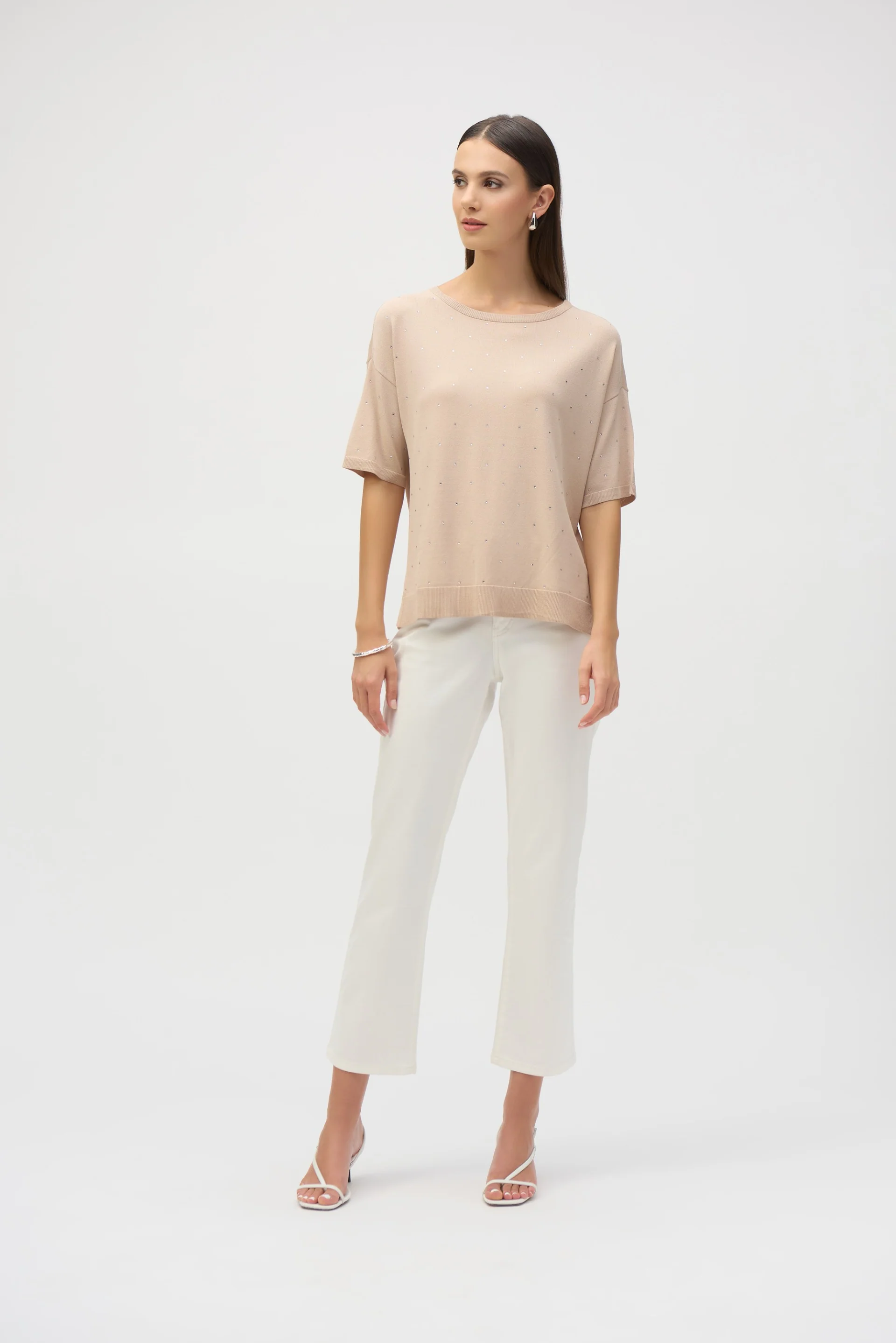 Joseph Ribkoff Sweater Knit Elbow Sleeve Pullover Style 252906 - Image 2