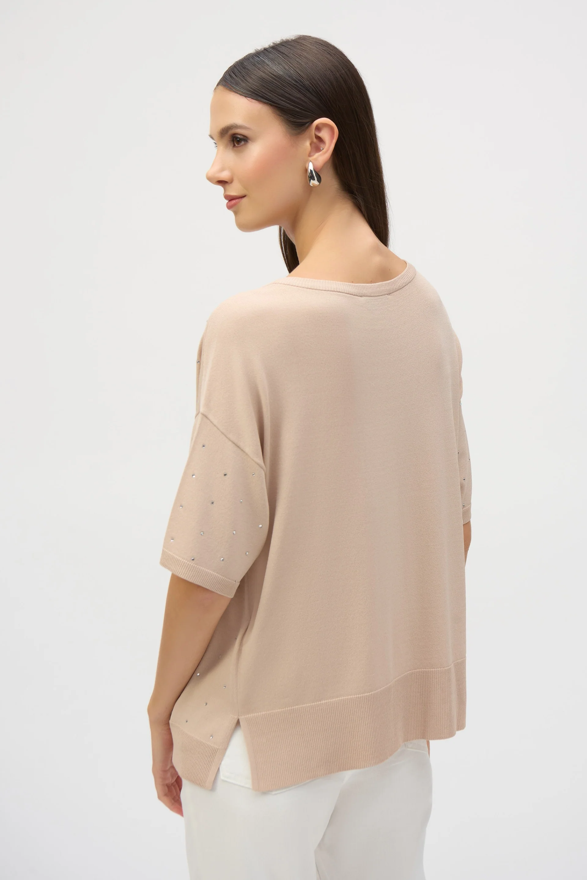 Joseph Ribkoff Sweater Knit Elbow Sleeve Pullover Style 252906 - Image 4