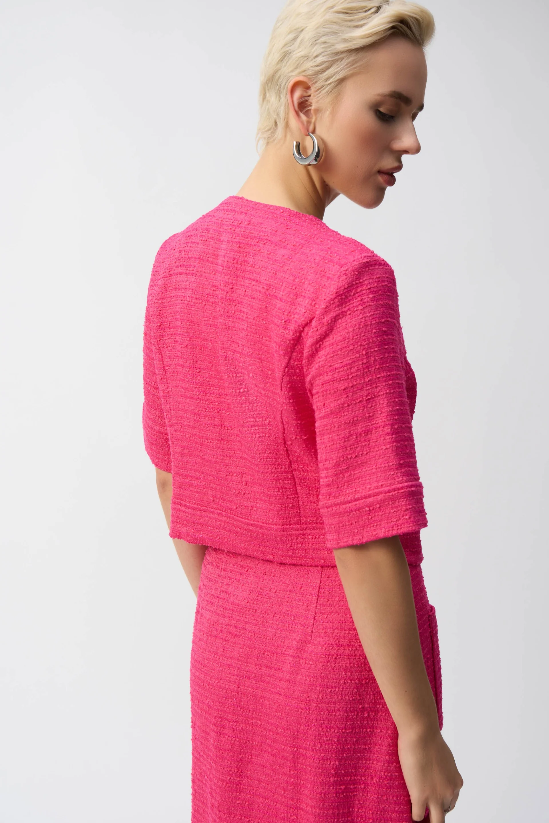 Joseph Ribkoff Bouclé Cropped Jacket Style 251196 - Image 9