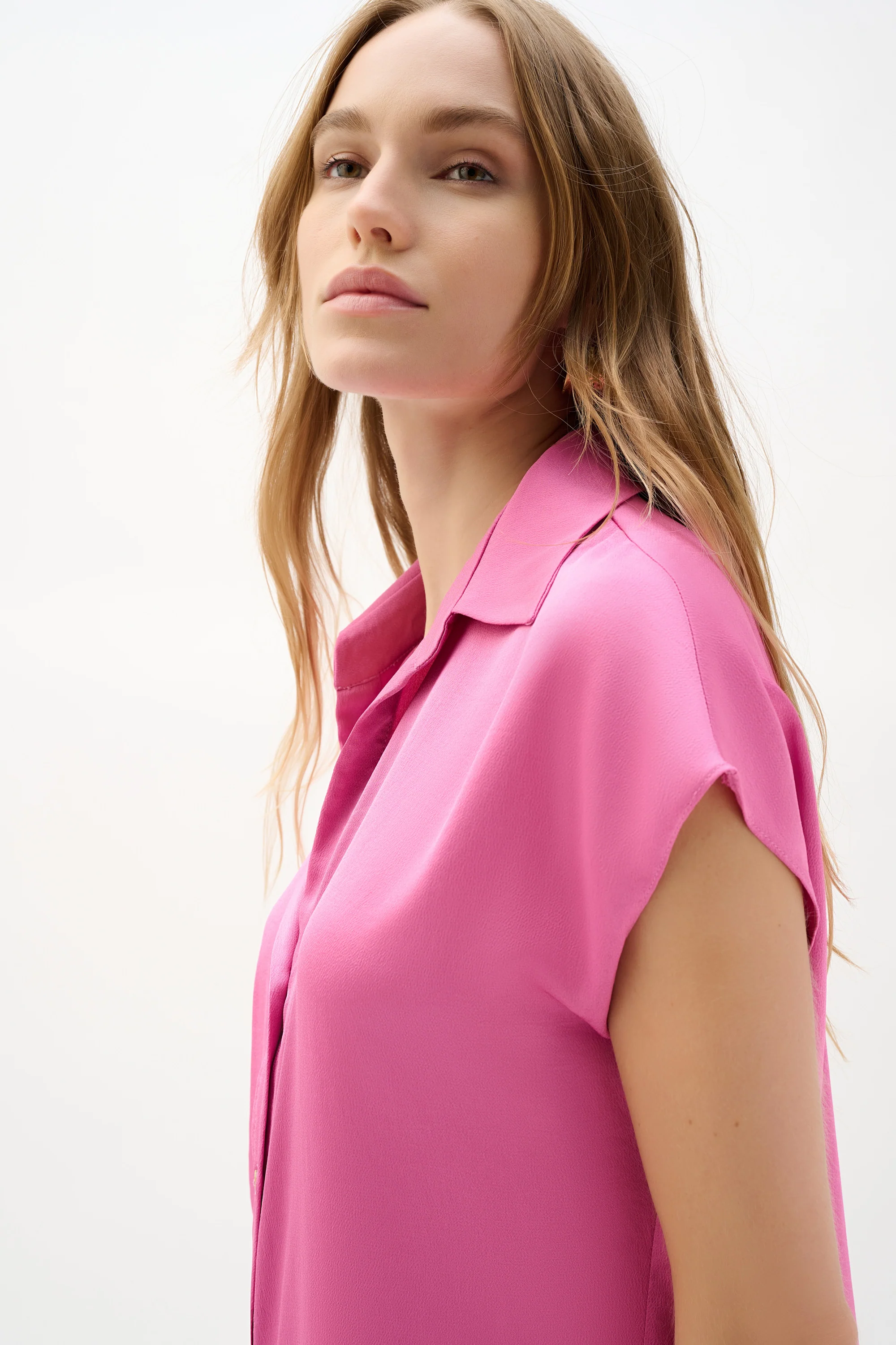 Joseph Ribkoff Pink Sherbet Short Sleeve Blouse Style 262076 - Image 4