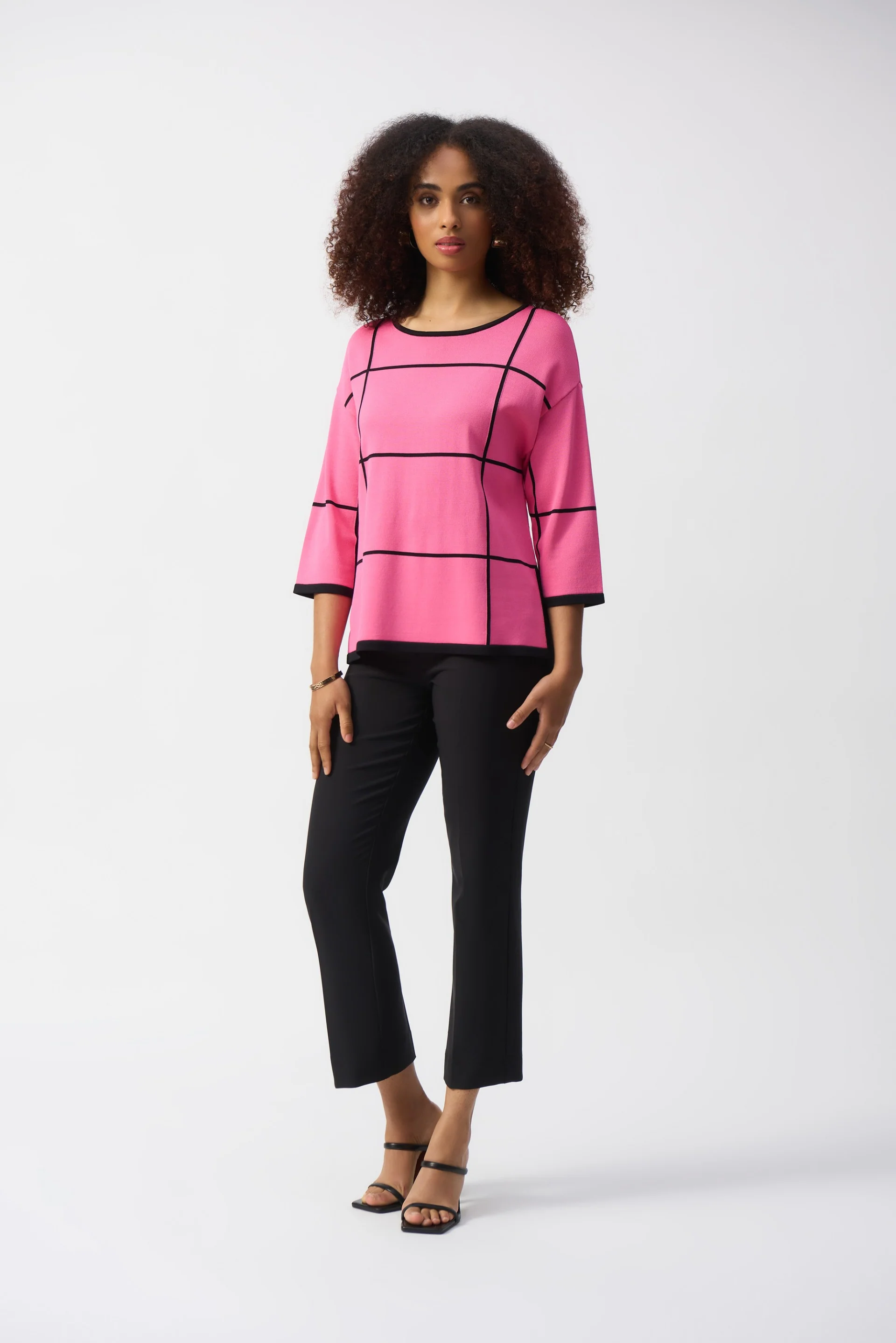 Joseph Ribkoff Plaid Pullover Style 251918 - Image 10