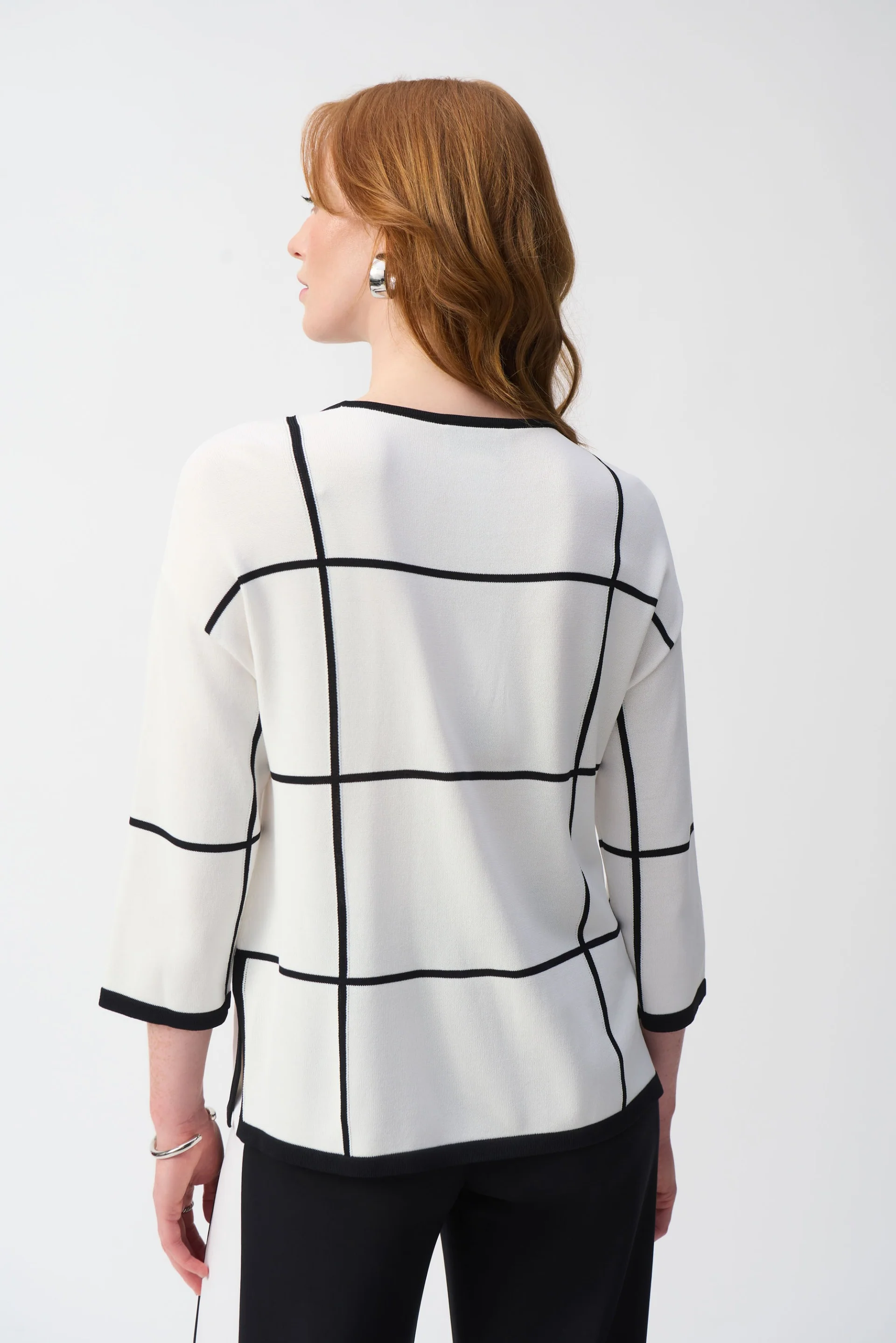 Joseph Ribkoff Plaid Pullover Style 251918 - Image 5
