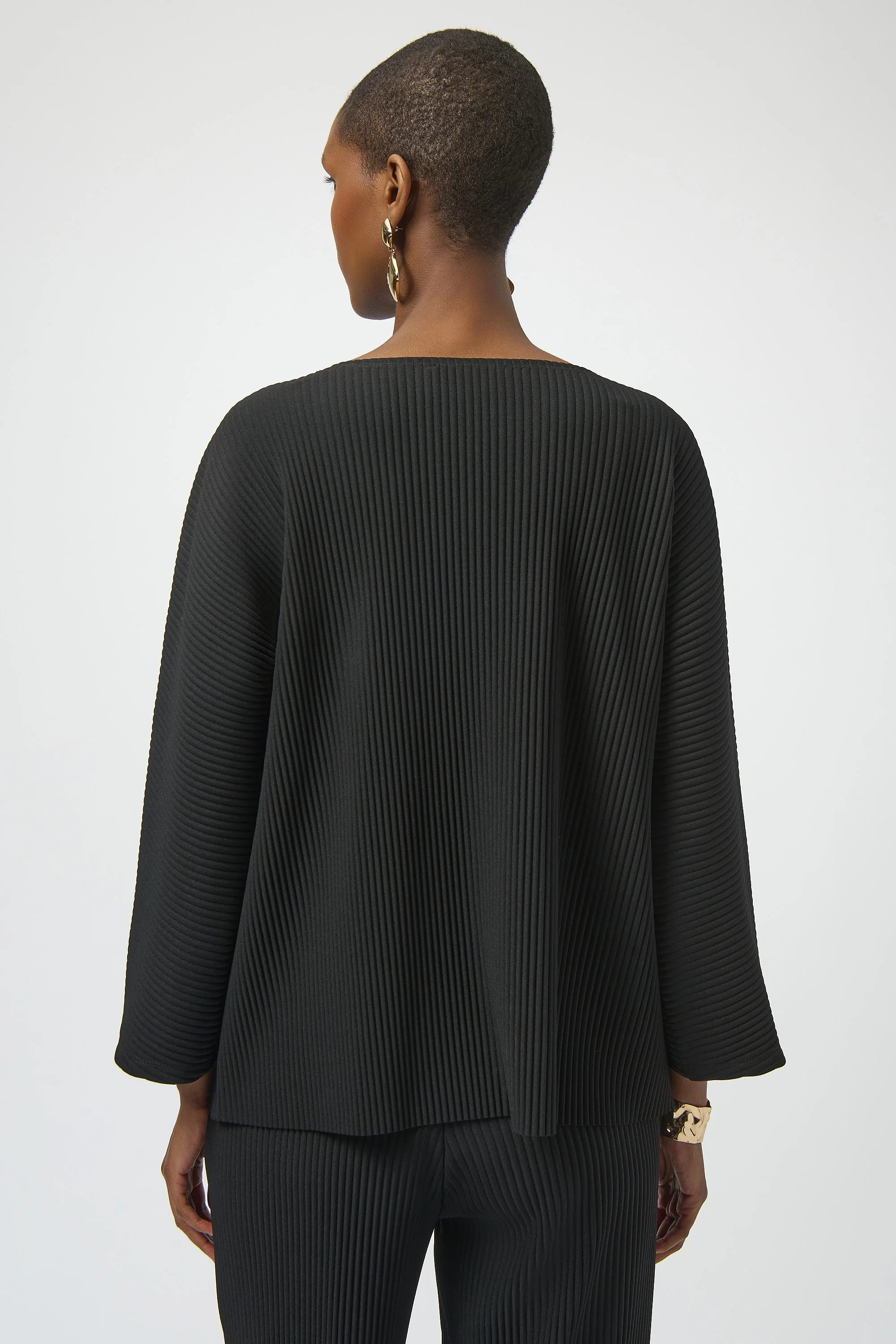 Joseph Ribkoff Pleated 3/4 Sleeve Boxy Top Style 254210 - Image 6
