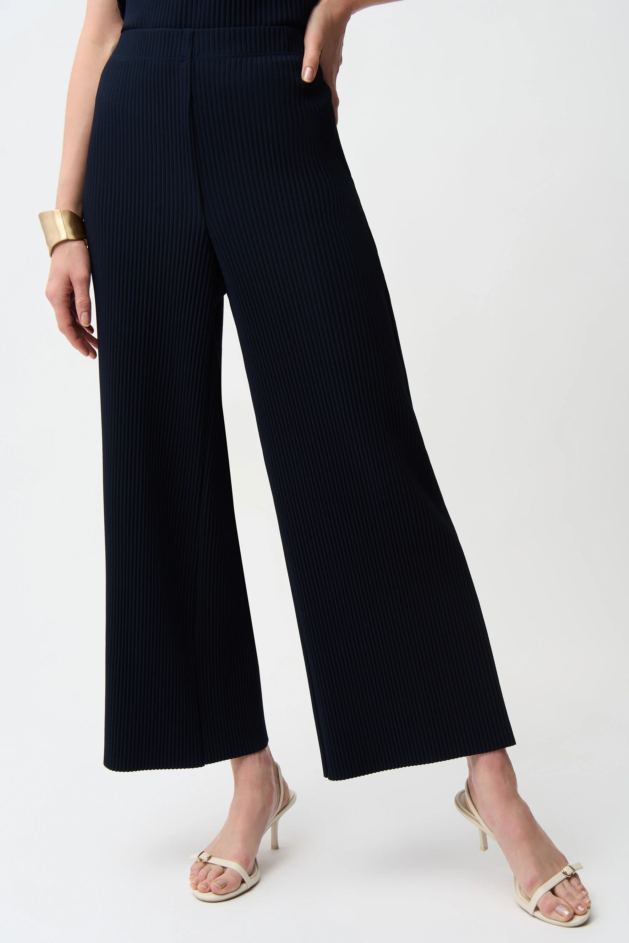 Joseph Ribkoff Pleated Wide Leg Pull-On Pants Style 261100 - Image 5