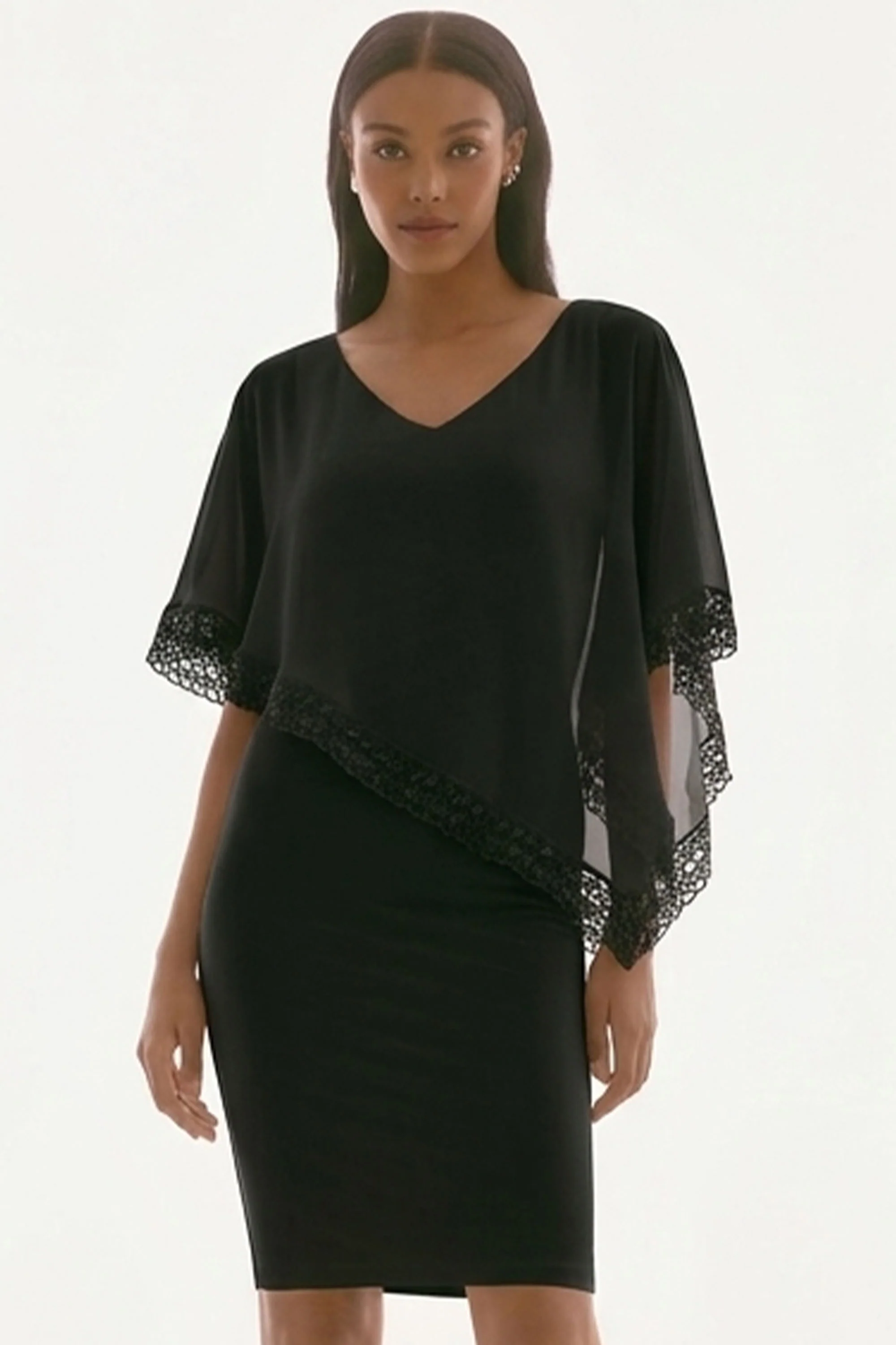 Joseph Ribkoff Poncho Sheath Dress Style 251773 - Image 2