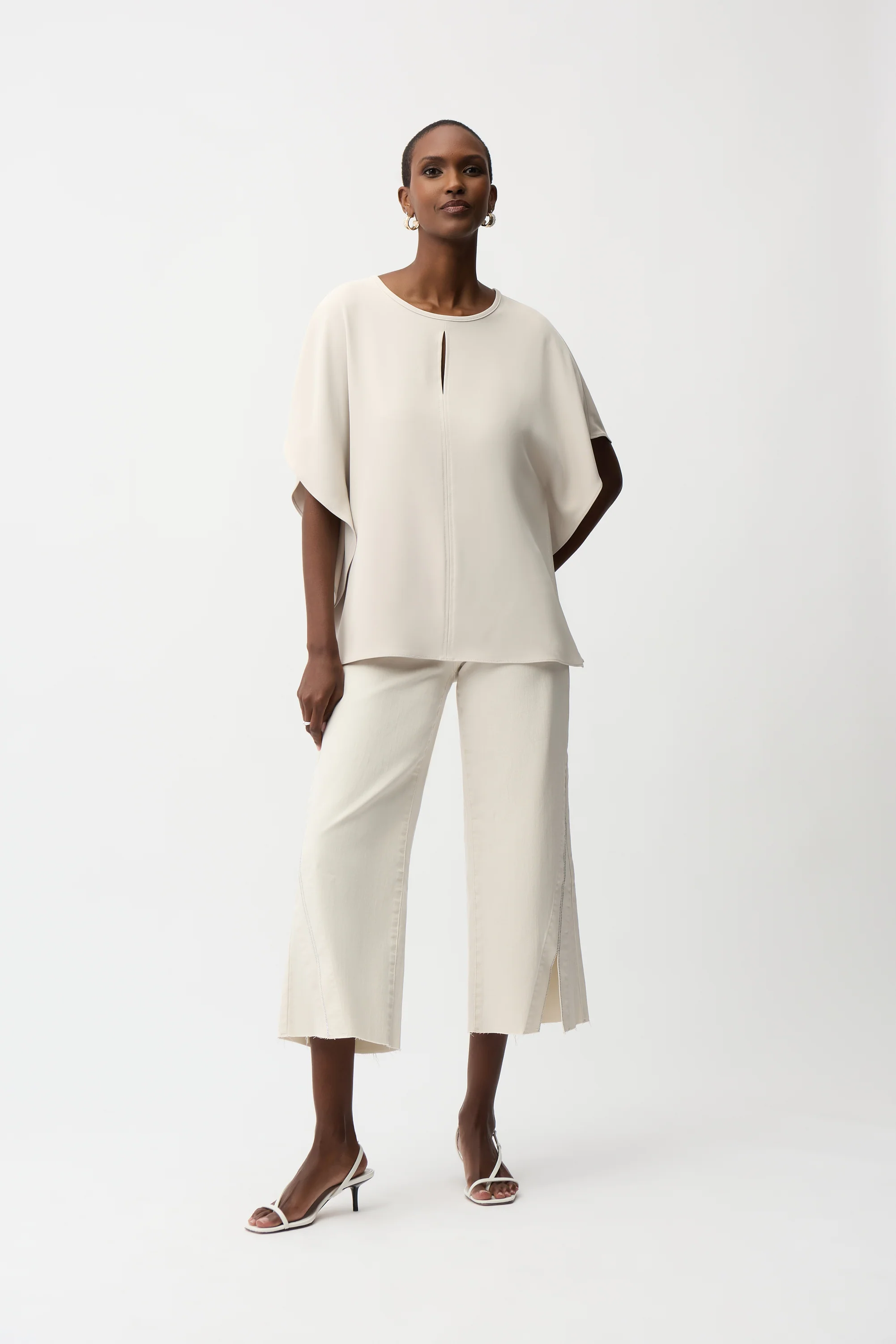 Joseph Ribkoff Poncho Top With Front Keyhole Style 261117 - Image 2