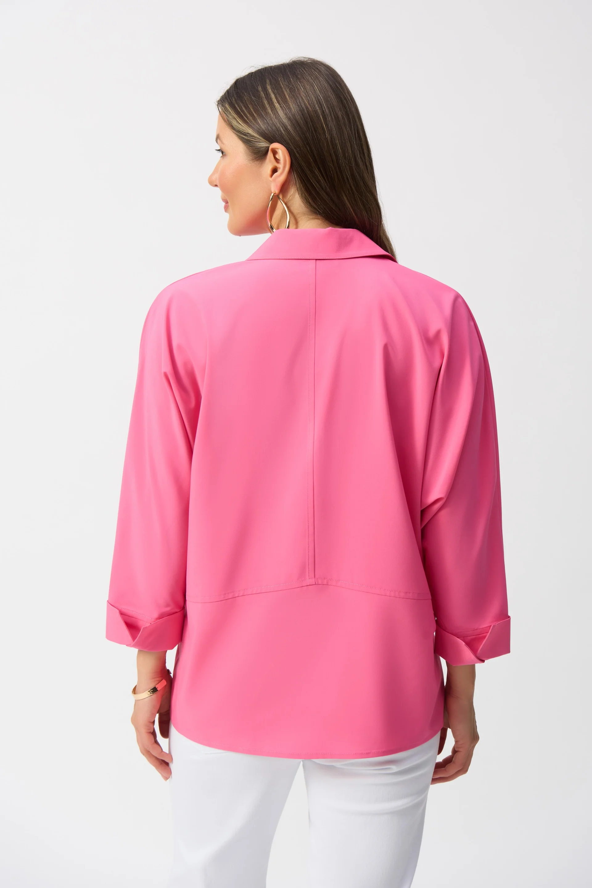 Joseph Ribkoff Poplin Boxy Shirt With Overlapping V-Neck Style 251948 - Image 8