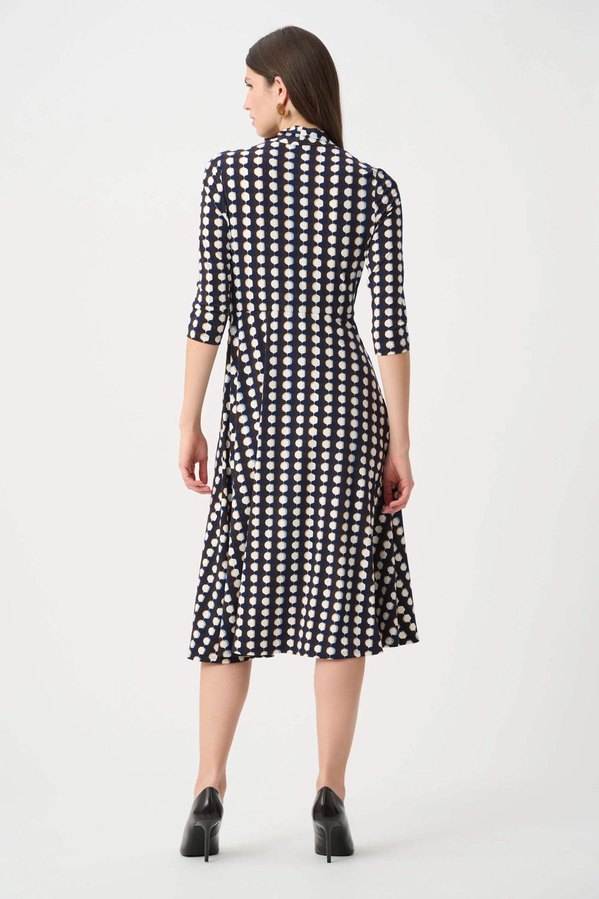 Joseph Ribkoff Printed Silky Knit Fit And Flare Dress Style 263077 - Image 7