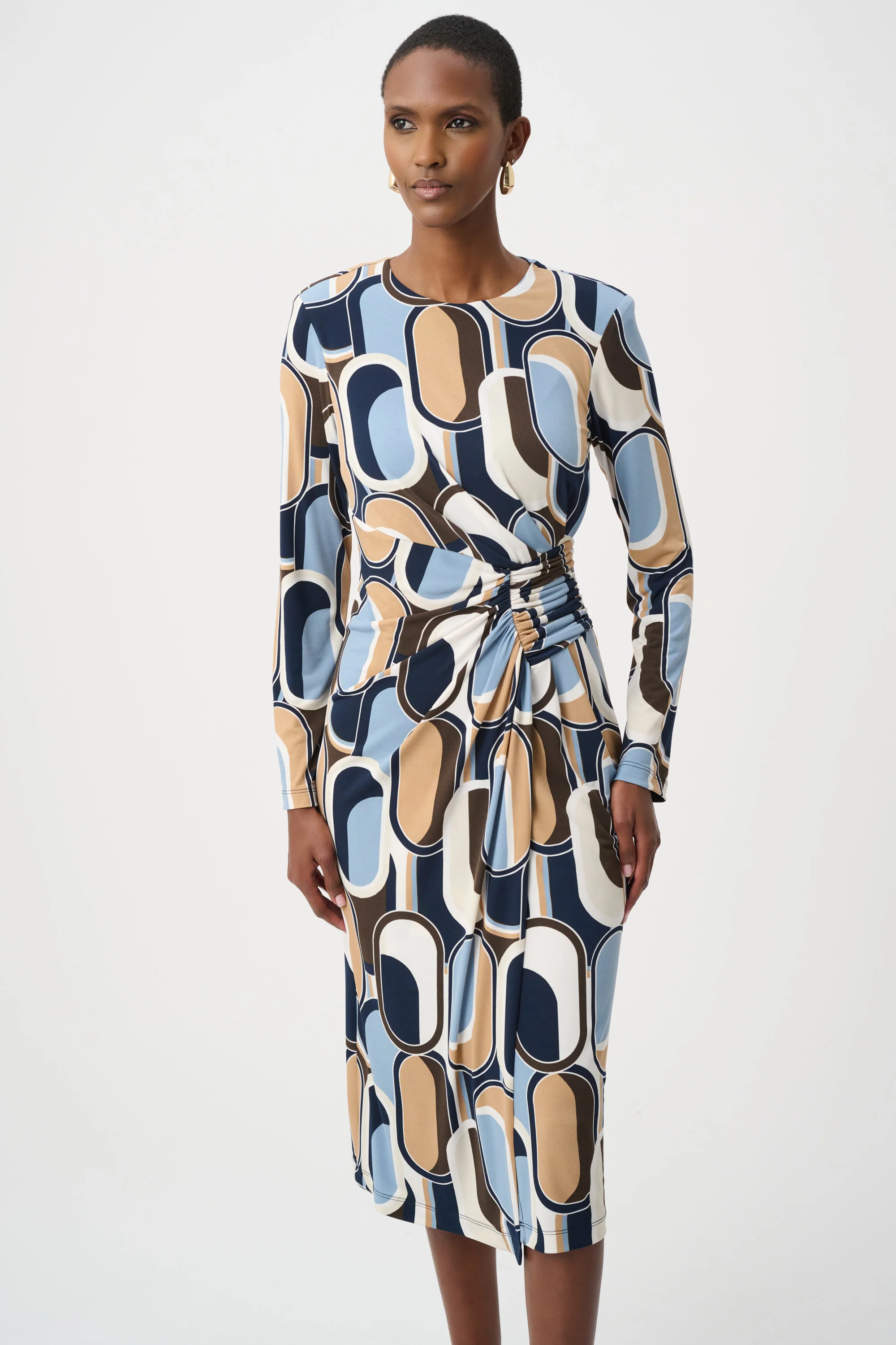 Joseph Ribkoff Printed Wrap Dress Style 263218 - Image 2