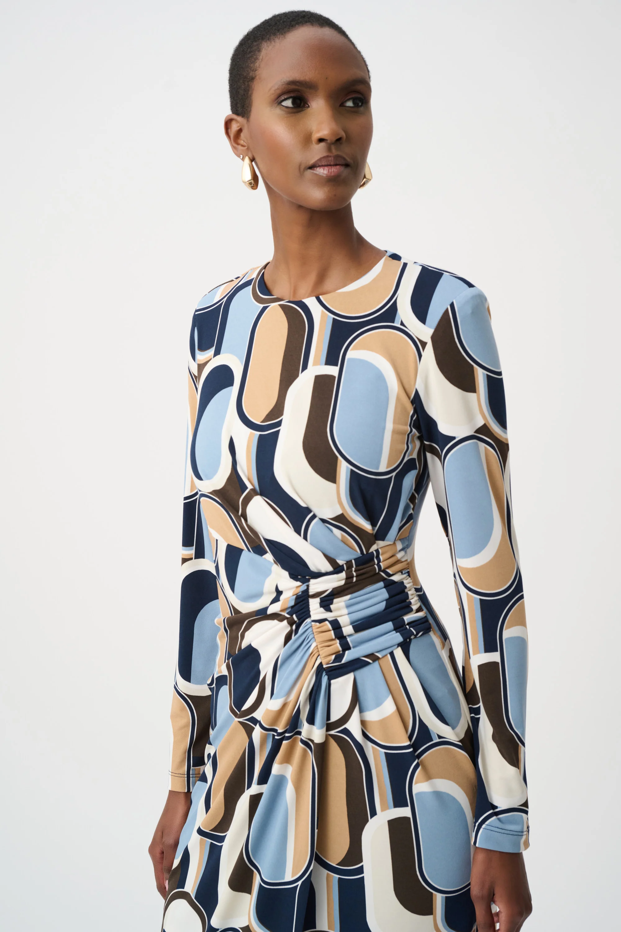 Joseph Ribkoff Printed Wrap Dress Style 263218 - Image 3