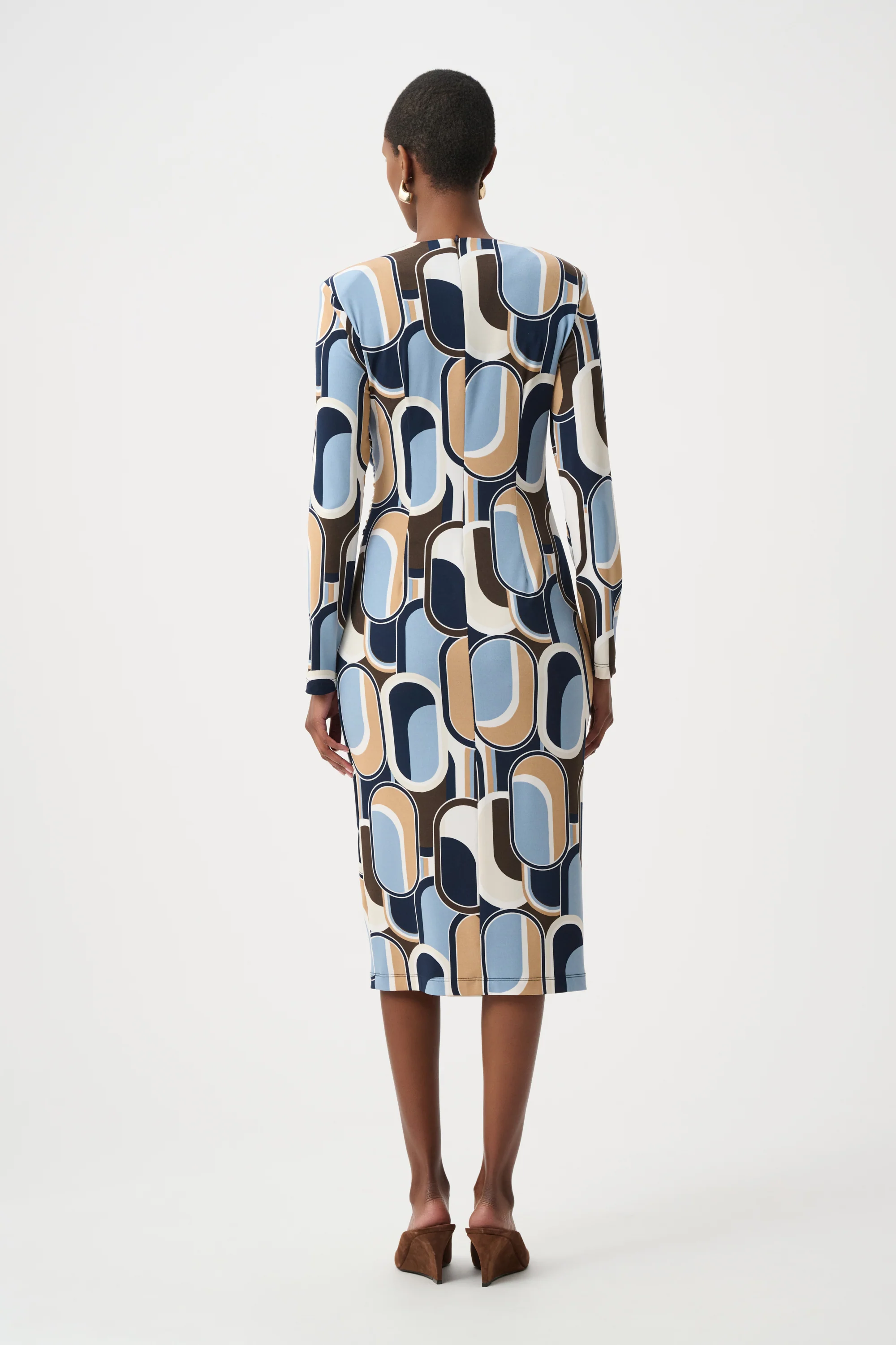 Joseph Ribkoff Printed Wrap Dress Style 263218 - Image 4
