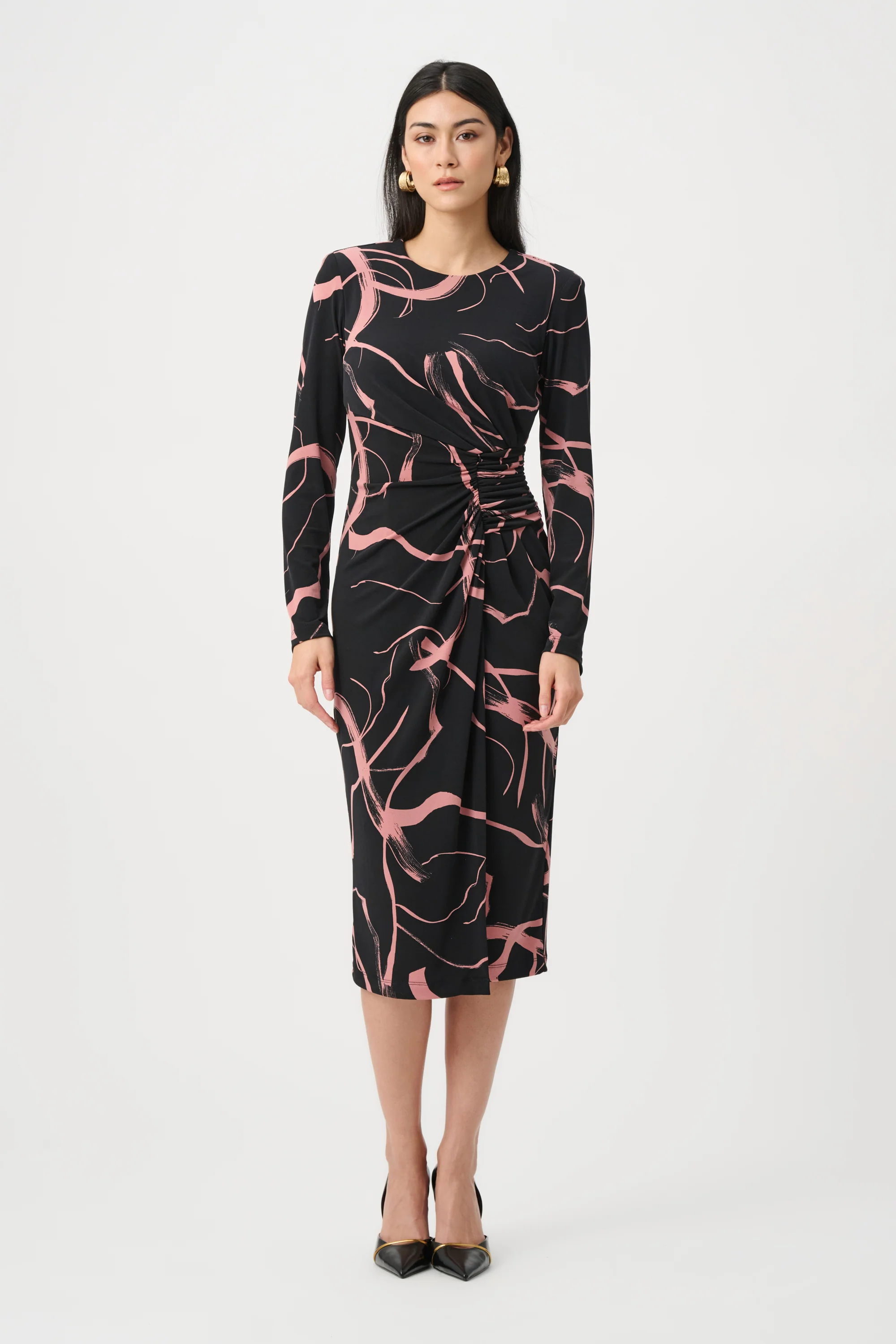 Joseph Ribkoff Printed Wrap Dress Style 263218 - Image 5