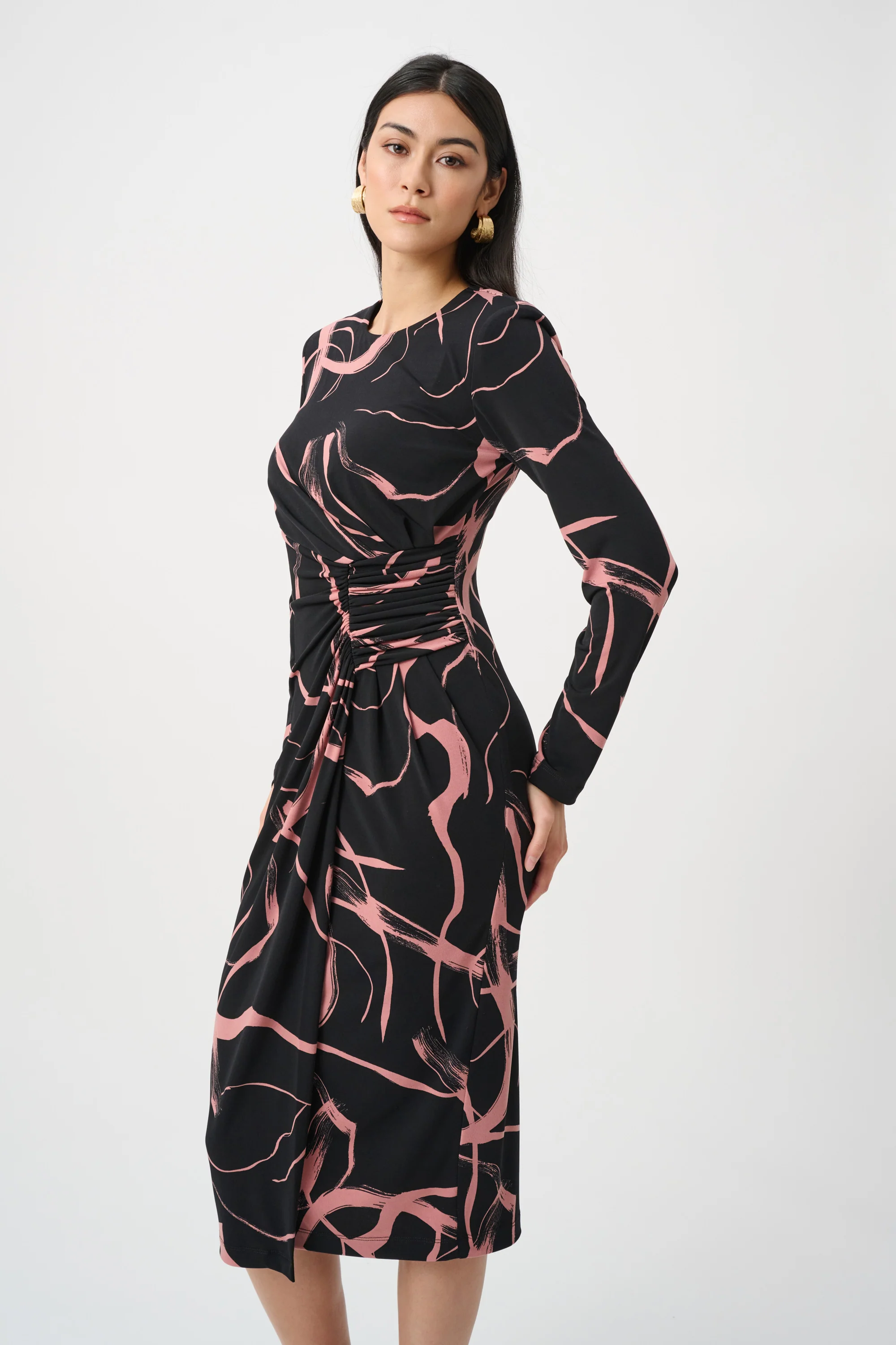 Joseph Ribkoff Printed Wrap Dress Style 263218 - Image 6