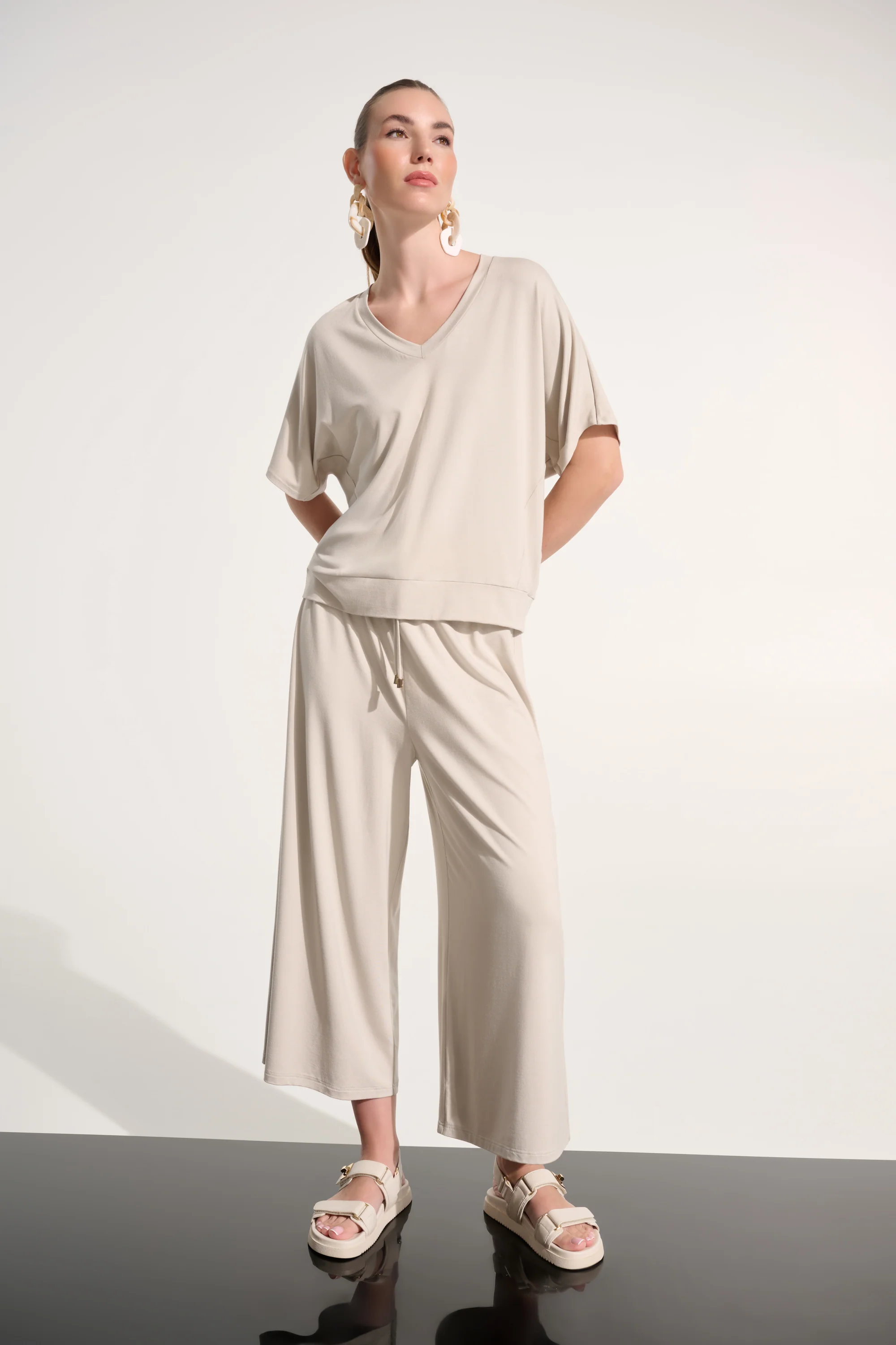 Joseph Ribkoff Pull-On Culotte Pant With Tie Waist Style 262618 - Image 6
