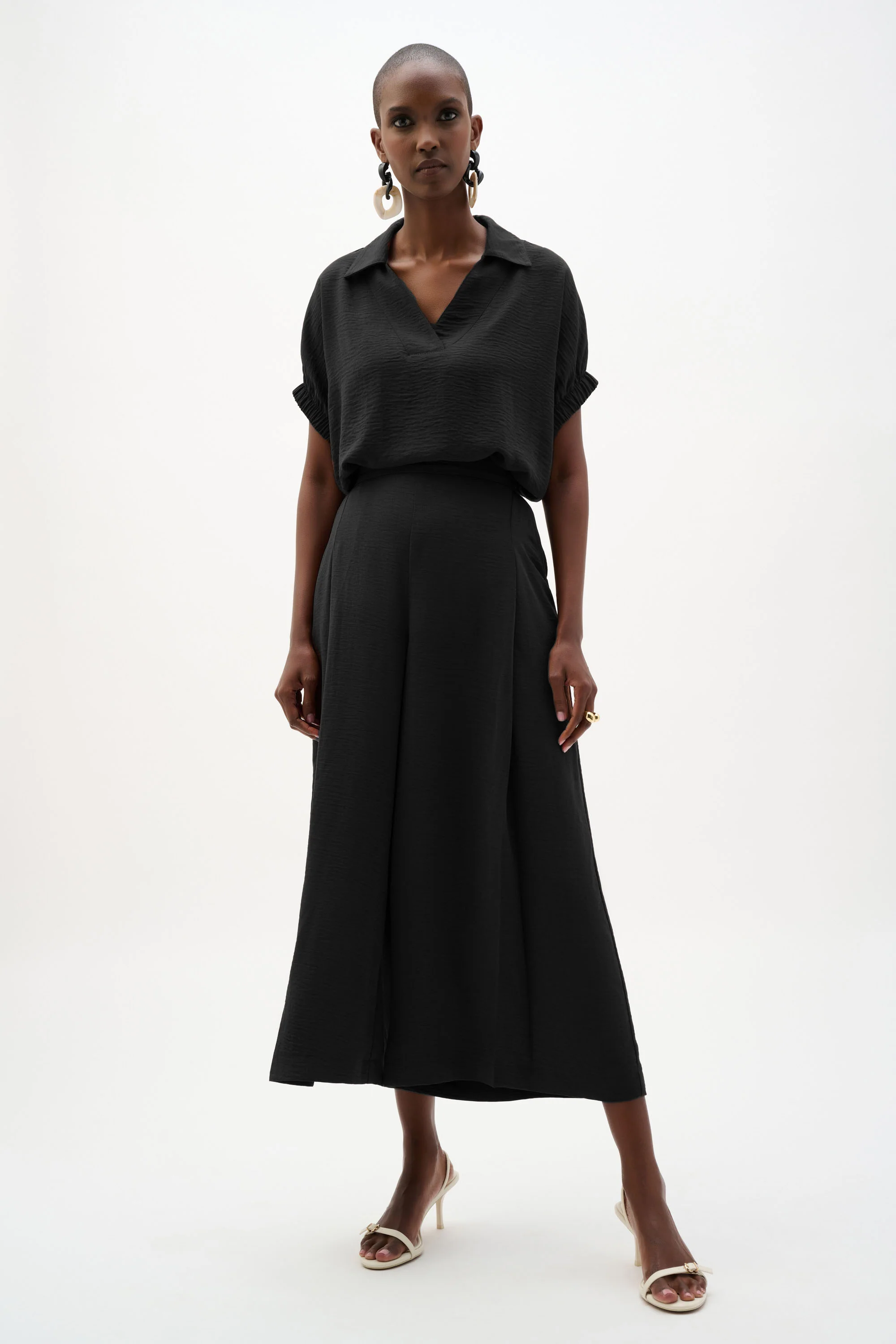 Joseph Ribkoff Pull-On Culotte Pants With Pleats Style 262196 - Image 6