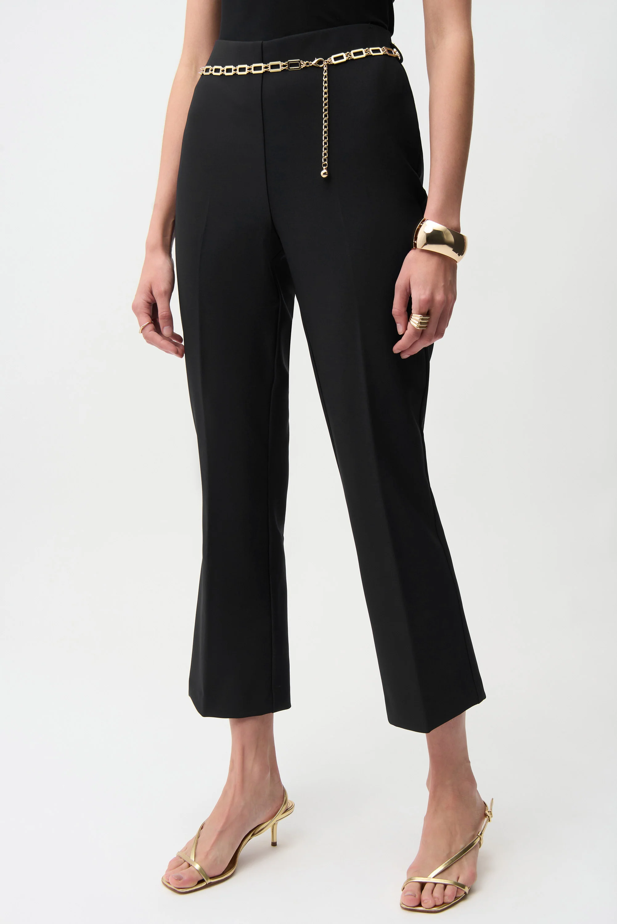 Joseph Ribkoff Pull-On Flare Pants With Chain Belt Style 261059 - Image 5