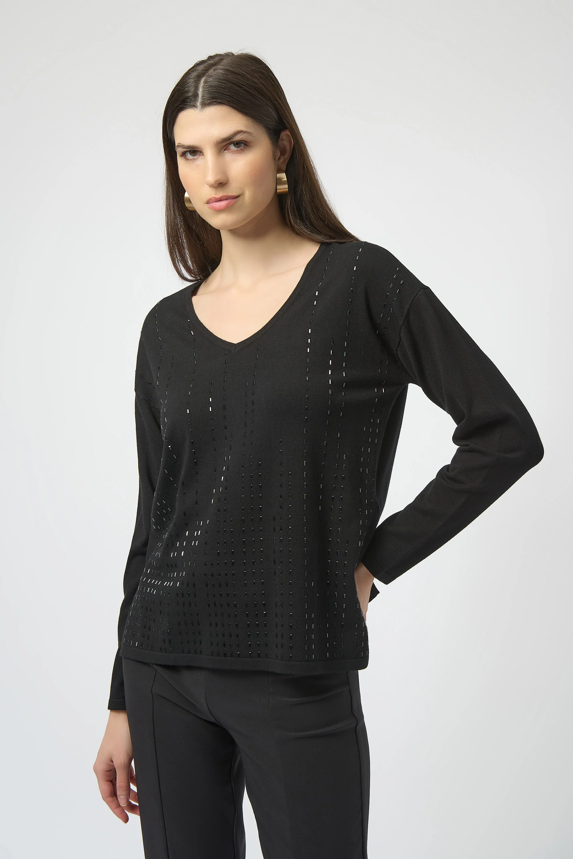 Joseph Ribkoff Pullover with Iron-On Detail Style 254966 - Image 5