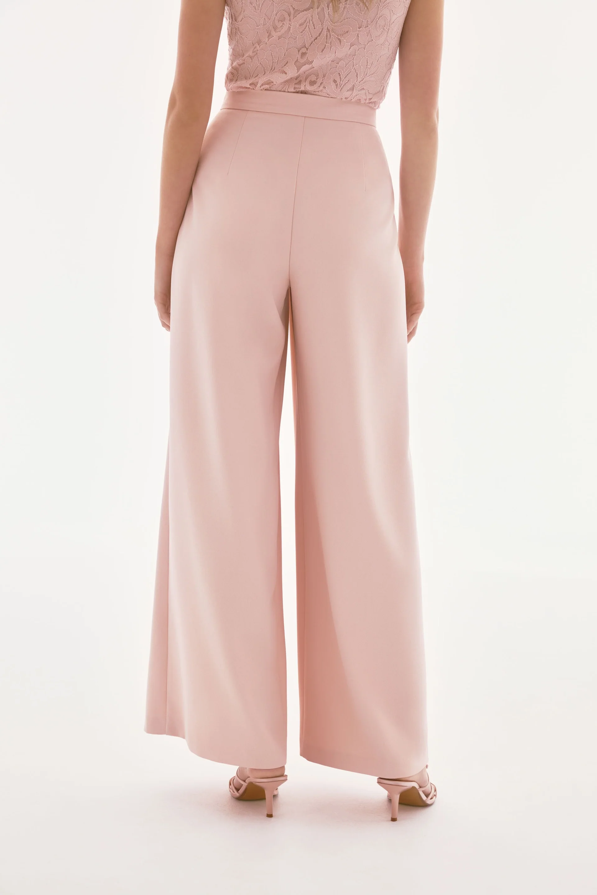Joseph Ribkoff Quartz Woven Crepe High Waist Wide Leg Pants Style 251734 - Image 2