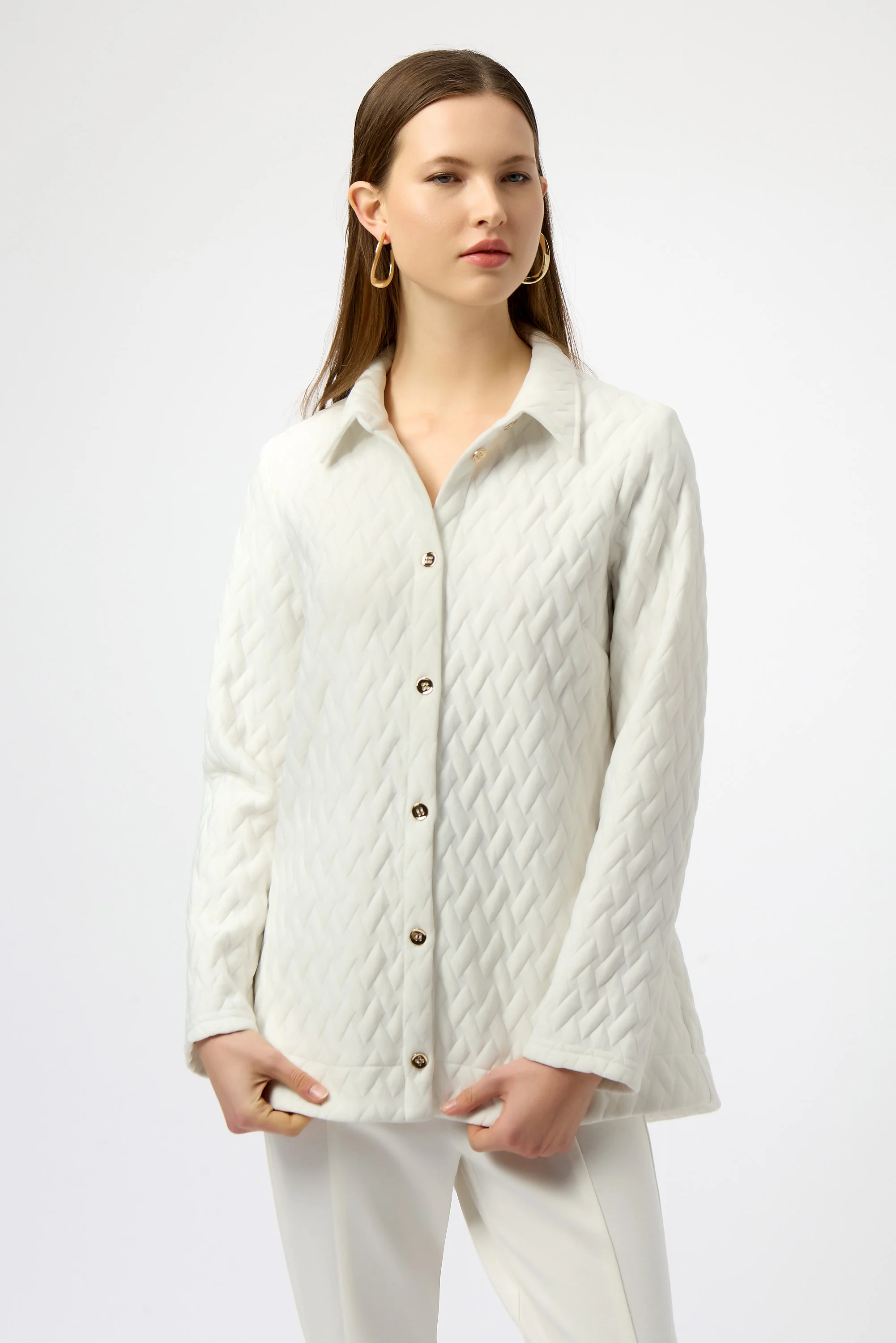 Joseph Ribkoff Quilted Knit A-Line Jacket Style 254172