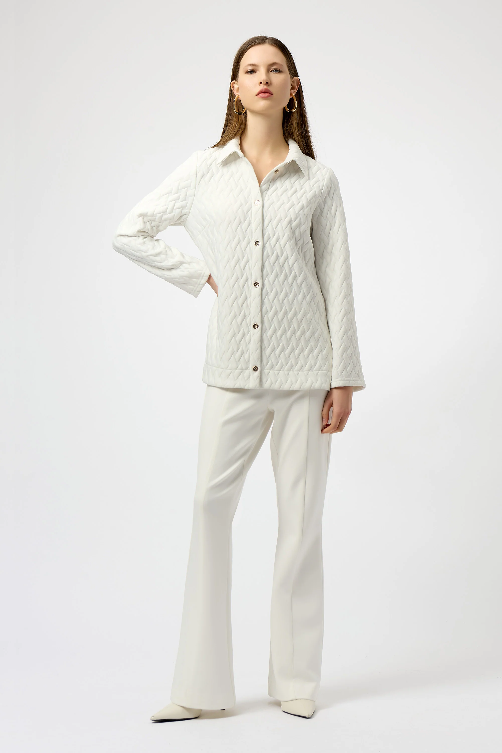 Joseph Ribkoff Quilted Knit A-Line Jacket Style 254172 - Image 2