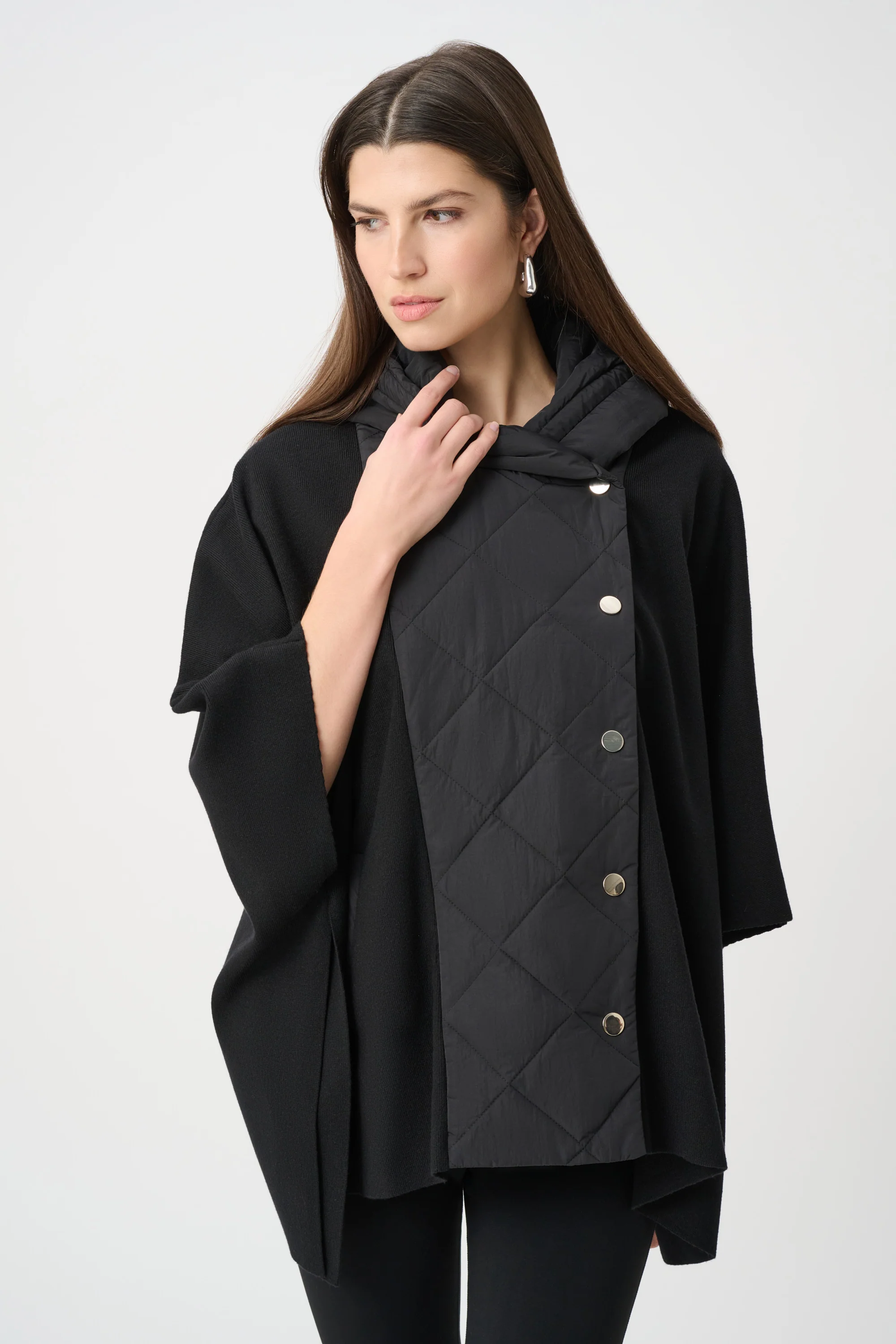Joseph Ribkoff Quilted Poncho Jacket Style 263627 - Image 4