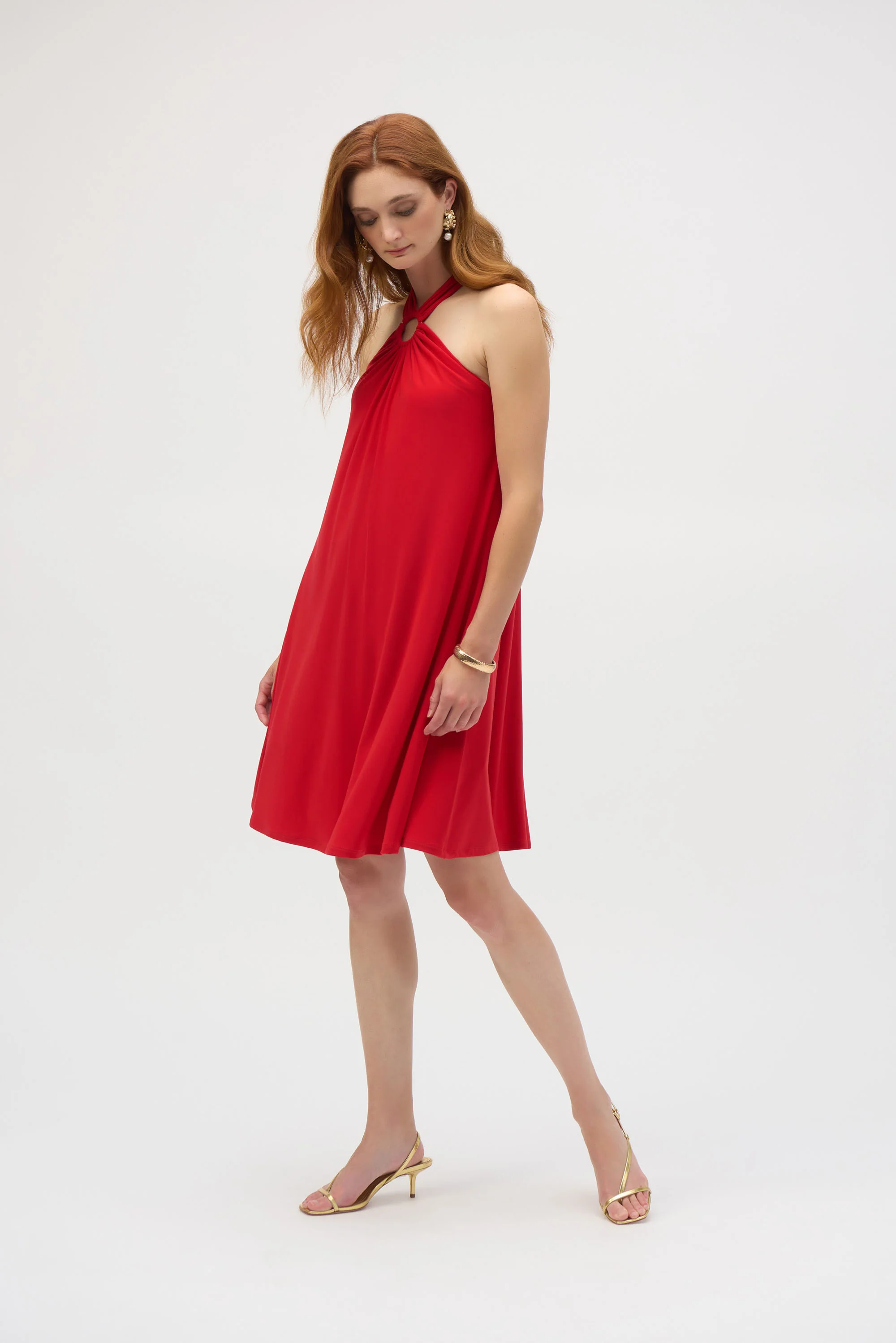 Joseph Ribkoff Trapeze Halter Dress Style 252090 - Image 2