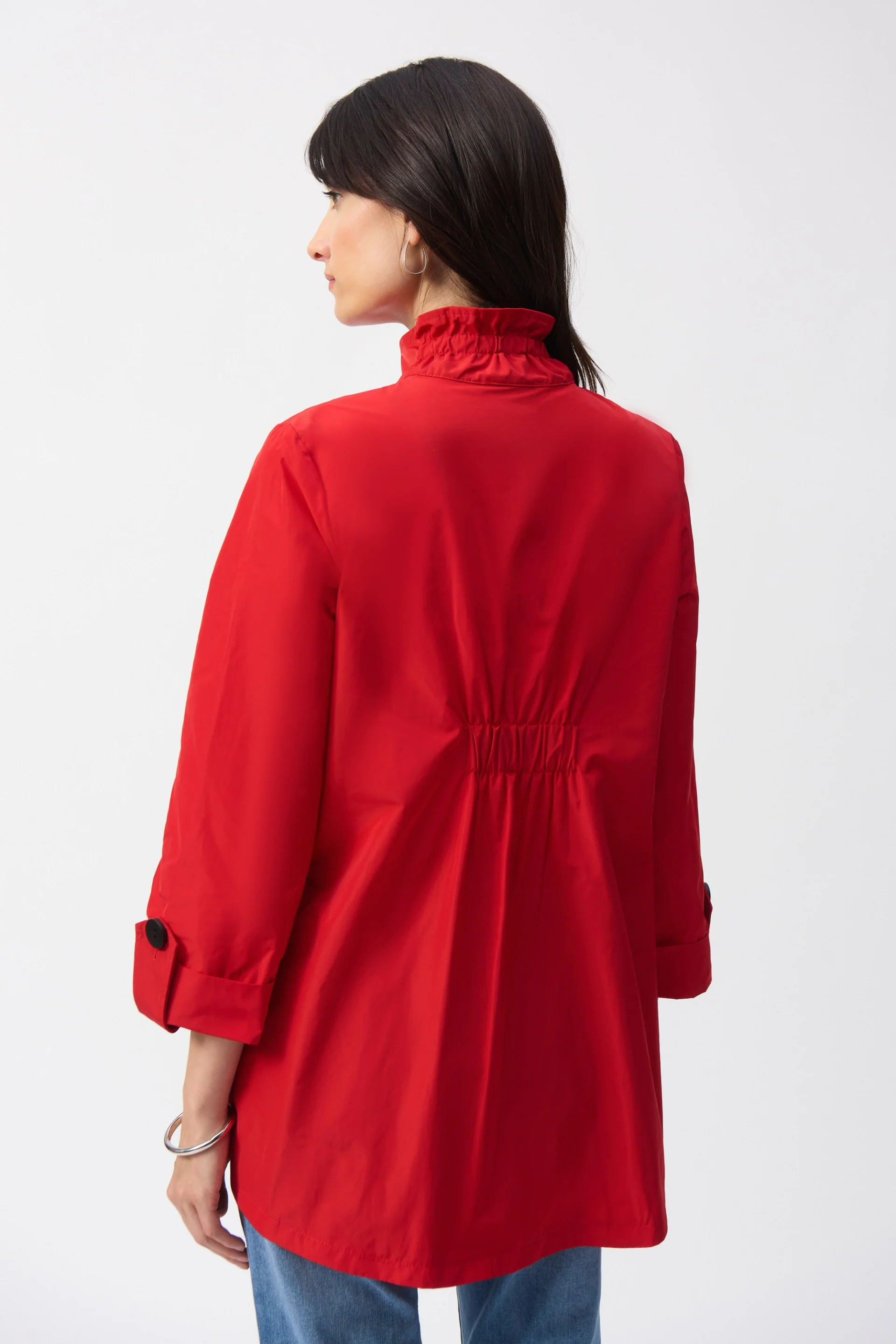 Joseph Ribkoff Radiant Red Trapeze Jacket Style 251018 - Image 2