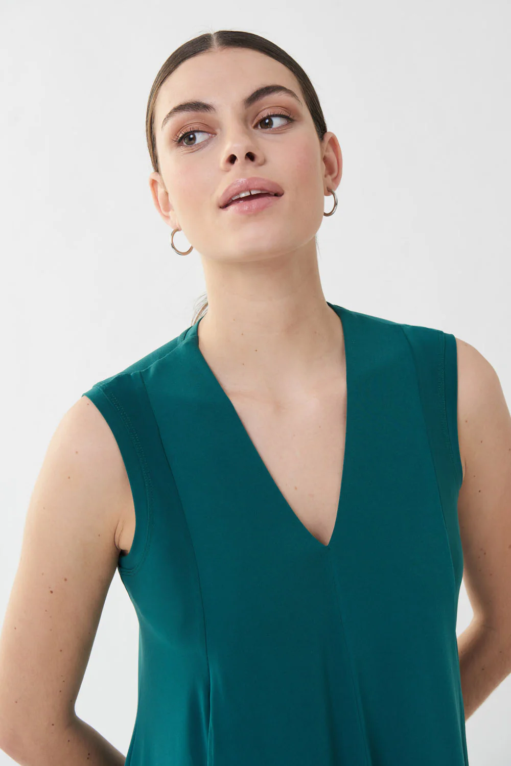 Joseph Ribkoff Rainforest Sleeveless V-neck Tunic Style 161060 - Image 2