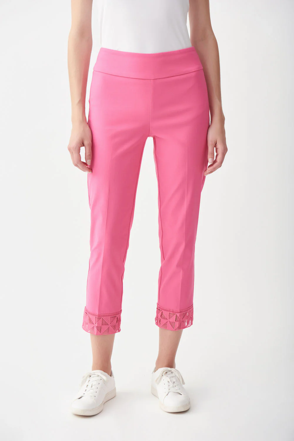 Joseph Ribkoff Raspberry Sorbet Detailed Hem Capri Style 221286 - Image 3