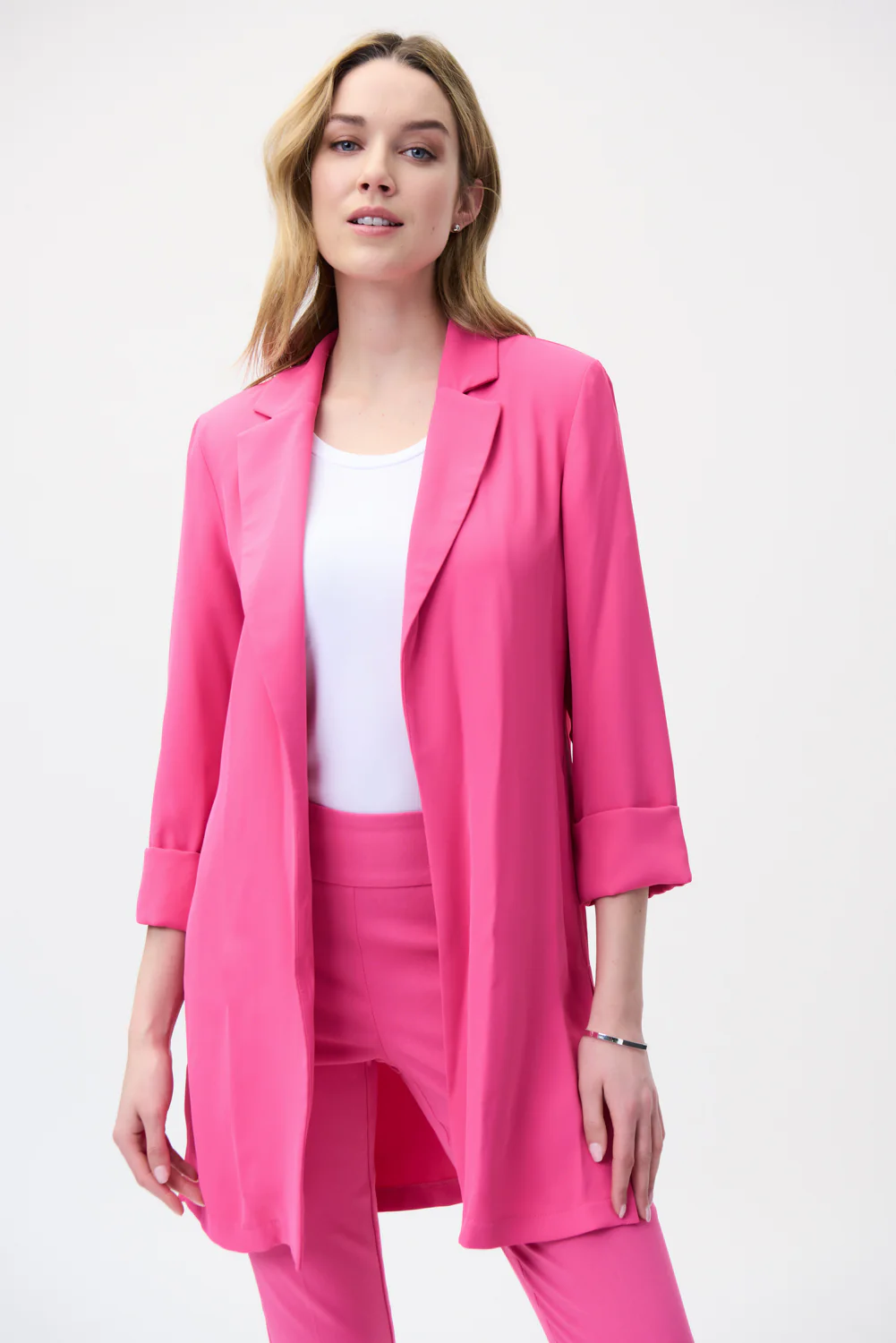 Joseph Ribkoff Raspberry Sorbet Oversized Blazer Style 211361 - Image 2