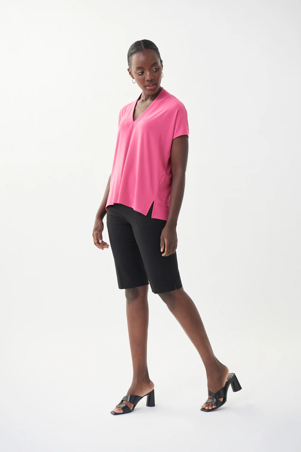 Joseph Ribkoff Raspberry Sorbet Top Style 222077 - Image 2