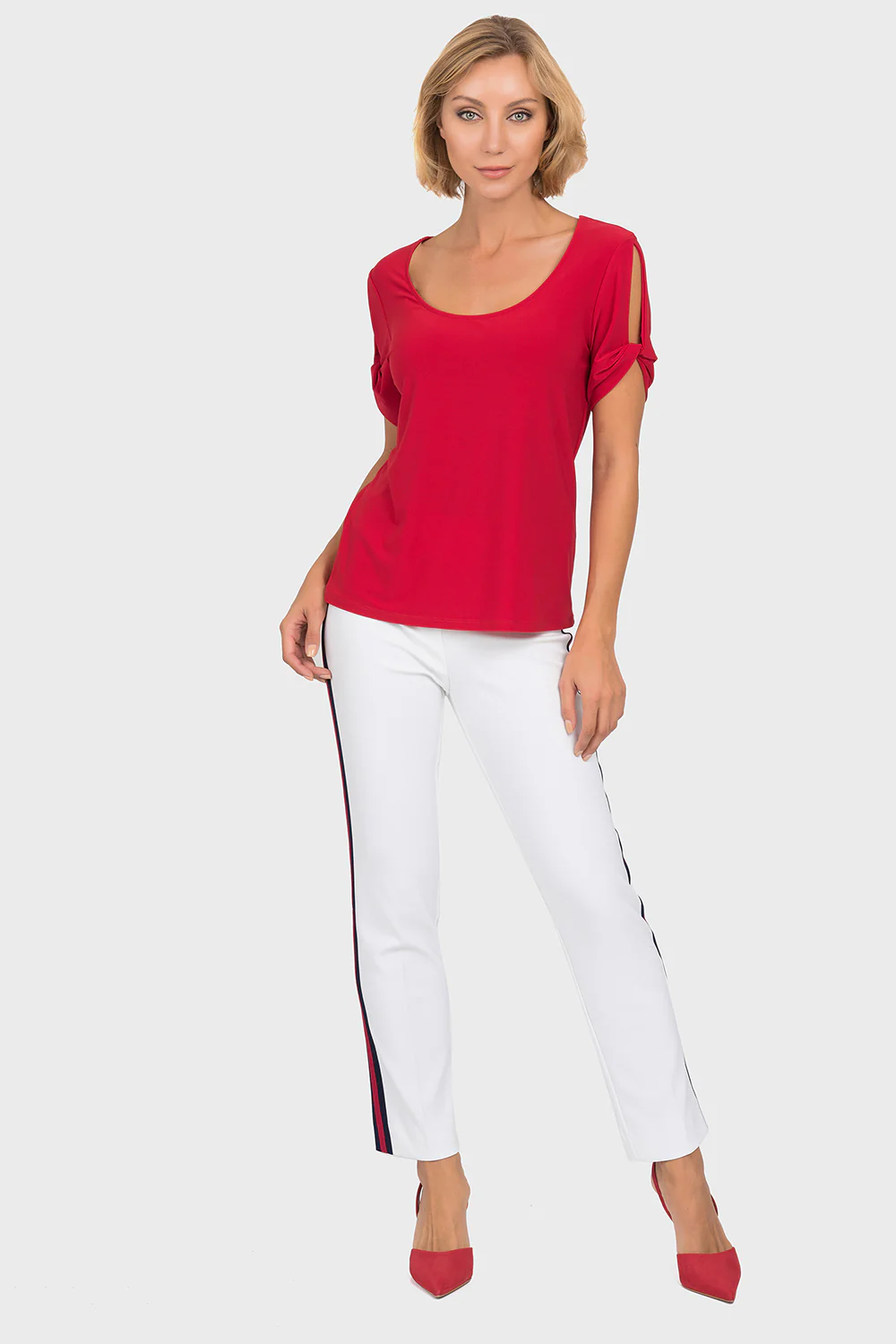 Joseph Ribkoff Red Top Style 192136 - Image 4
