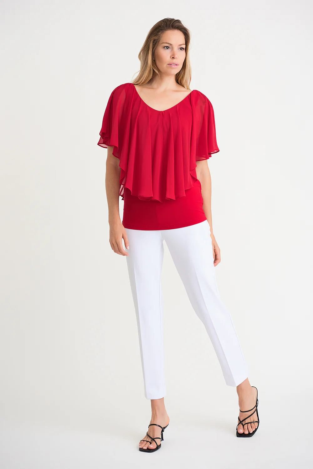 Joseph Ribkoff Red Top Style 201158 - Image 2